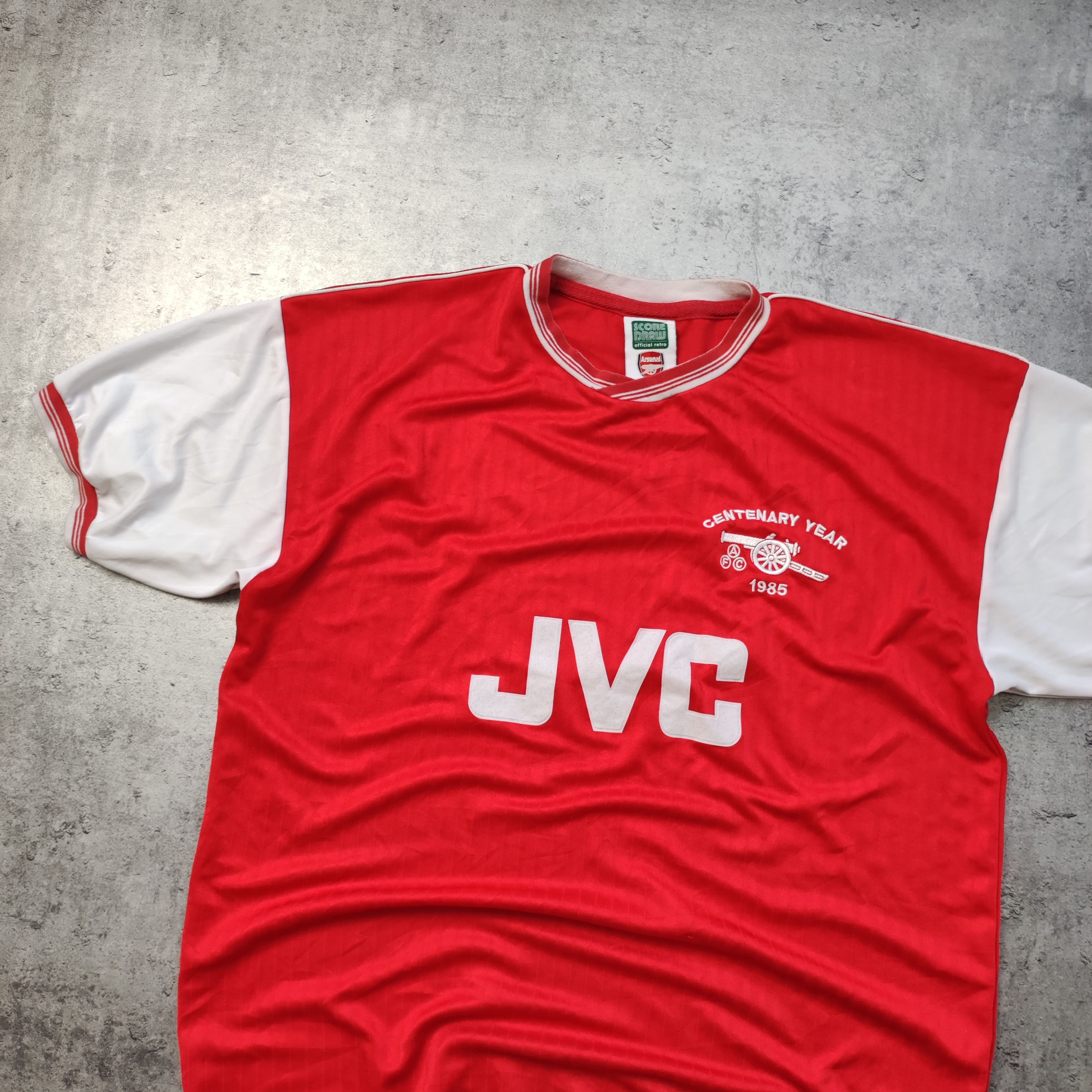 Vintage Vintage 1985 Arsenal London Score Draw Football Jersey Size US L / EU 52-54 / 3 - 3 Thumbnail