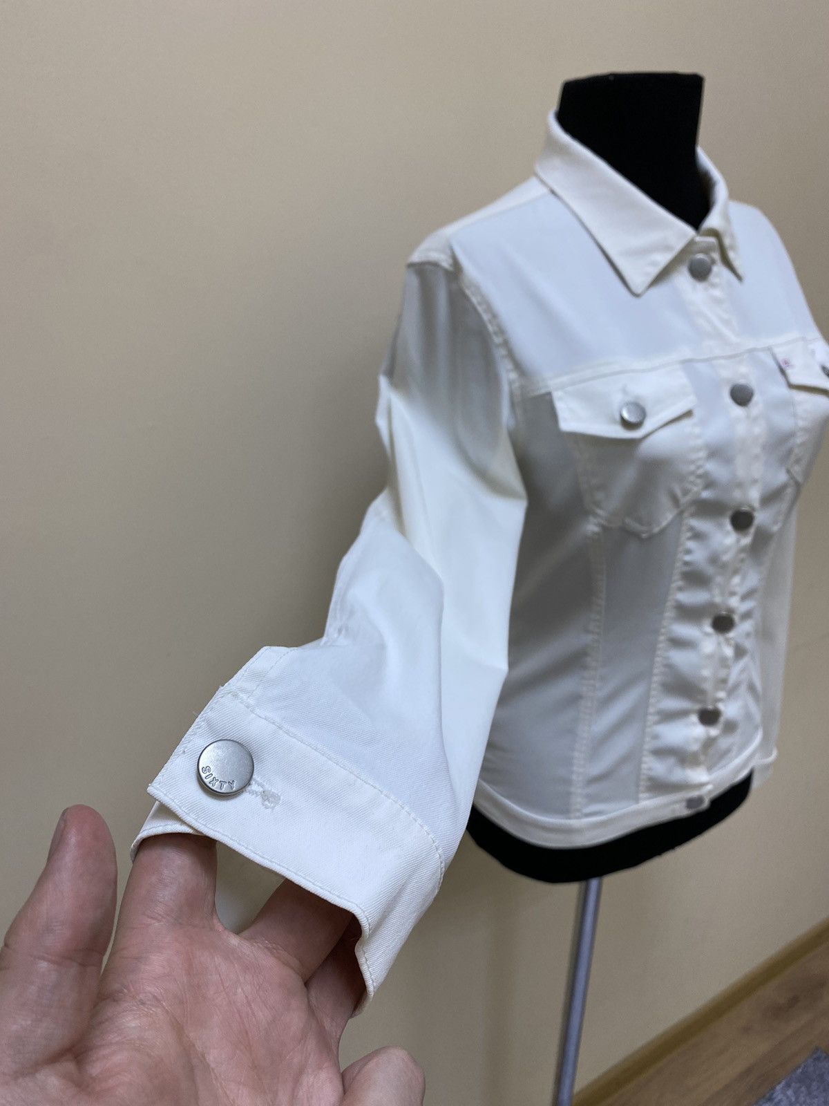 Miss Sixty Miss Sixty Womens White Denim Jacket Size M Size M / US 6-8 / IT 42-44 - 4 Thumbnail