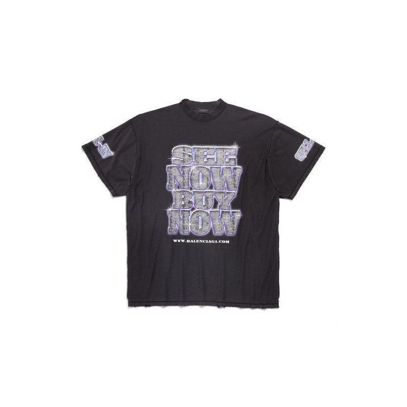 Balenciaga SNBN inside-out t-shirt oversized black Size US XL / EU 56 / 4 - 1 Thumbnail