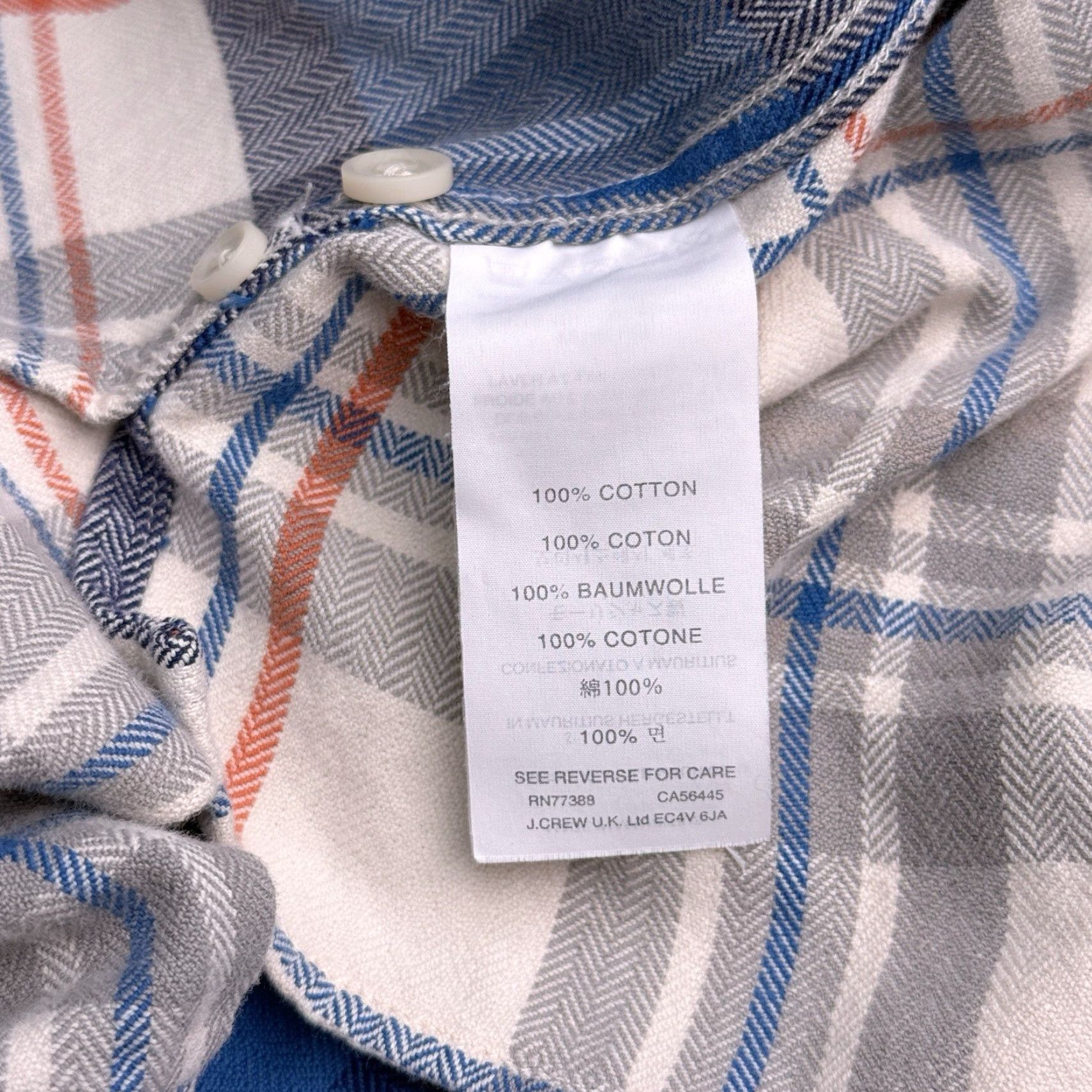 J.Crew J.CREW Shirt Mens M Button-Up Flannel Plaid Long Sleeve Blue Cotton Pocket Vintage? No. Size US M / EU 48-50 / 2 - 7 Thumbnail