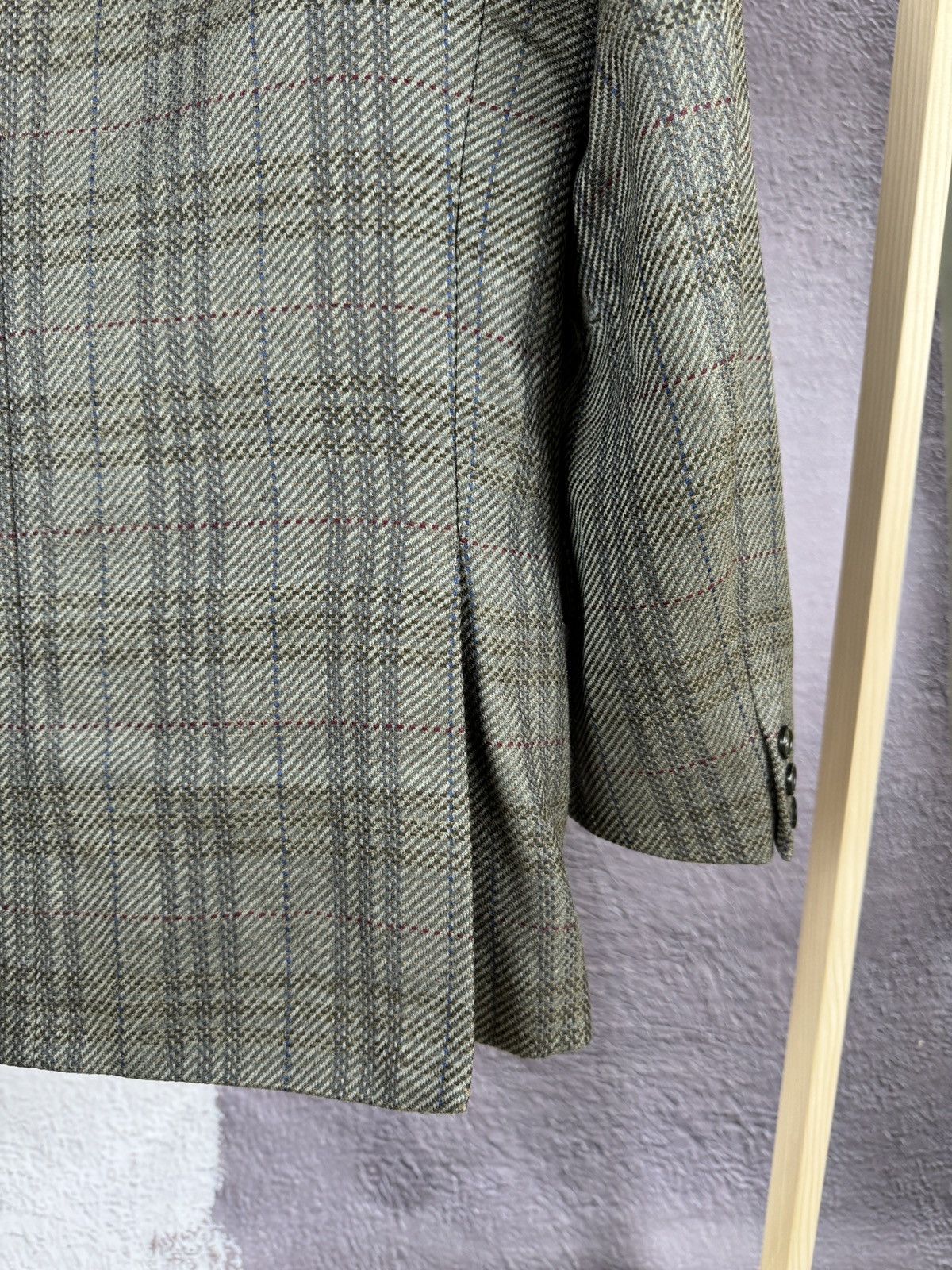 Vintage Yves Saint Laurent diffusion hommes checkered wool blazer Size 44R - 17 Thumbnail