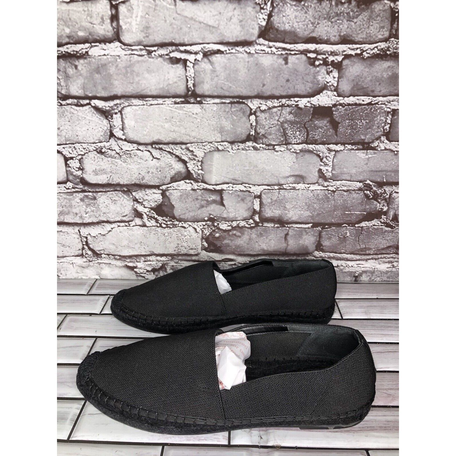 Banana Republic Banana Republic Black Canvas Fabric Slip On Espadrilles Loaf Size US 8 / IT 38 - 1 Thumbnail