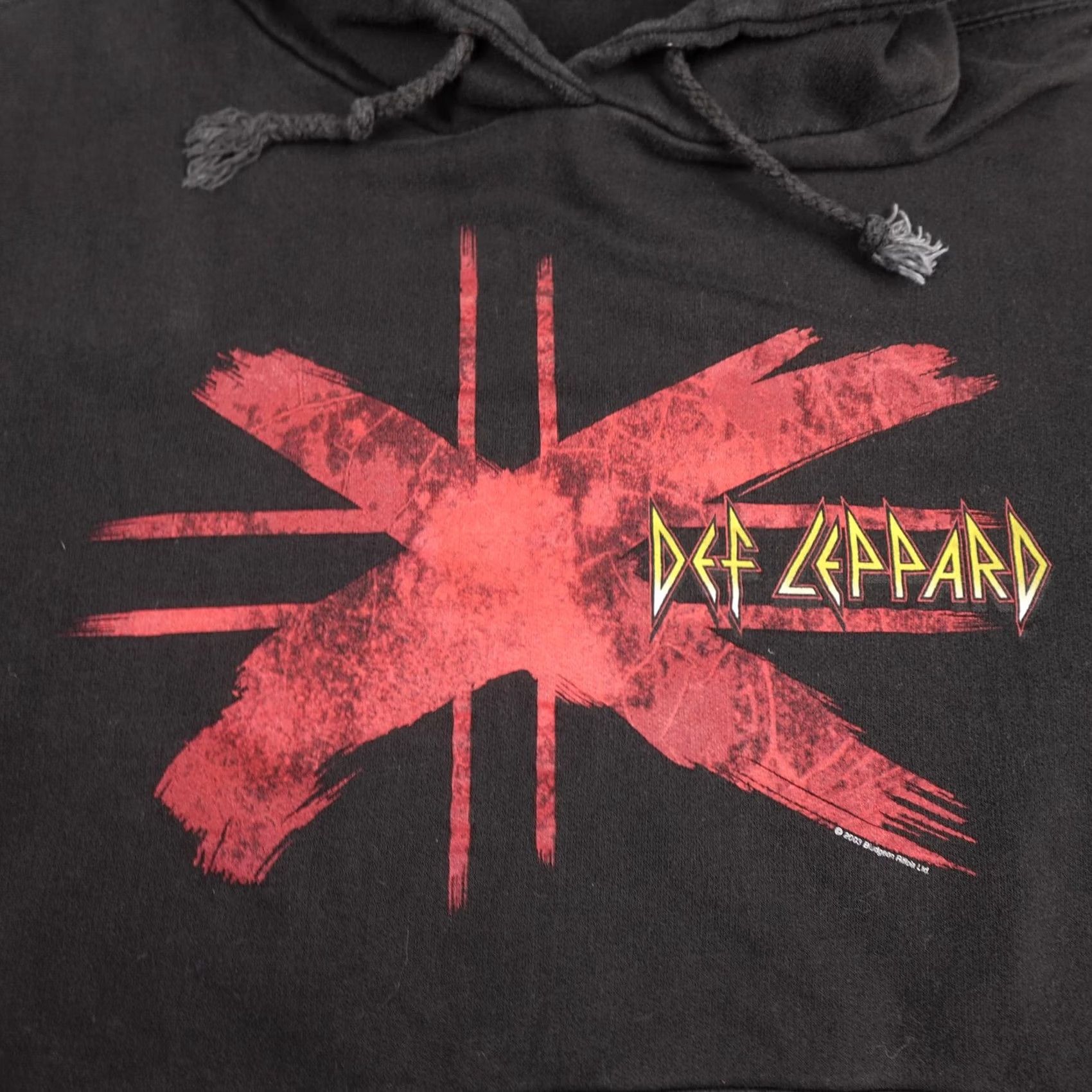 Vintage VINTAGE Def Leppard Hoodie Mens Large Black Giant Rock Band Sweatshirt 2003 Size US L / EU 52-54 / 3 - 4 Thumbnail