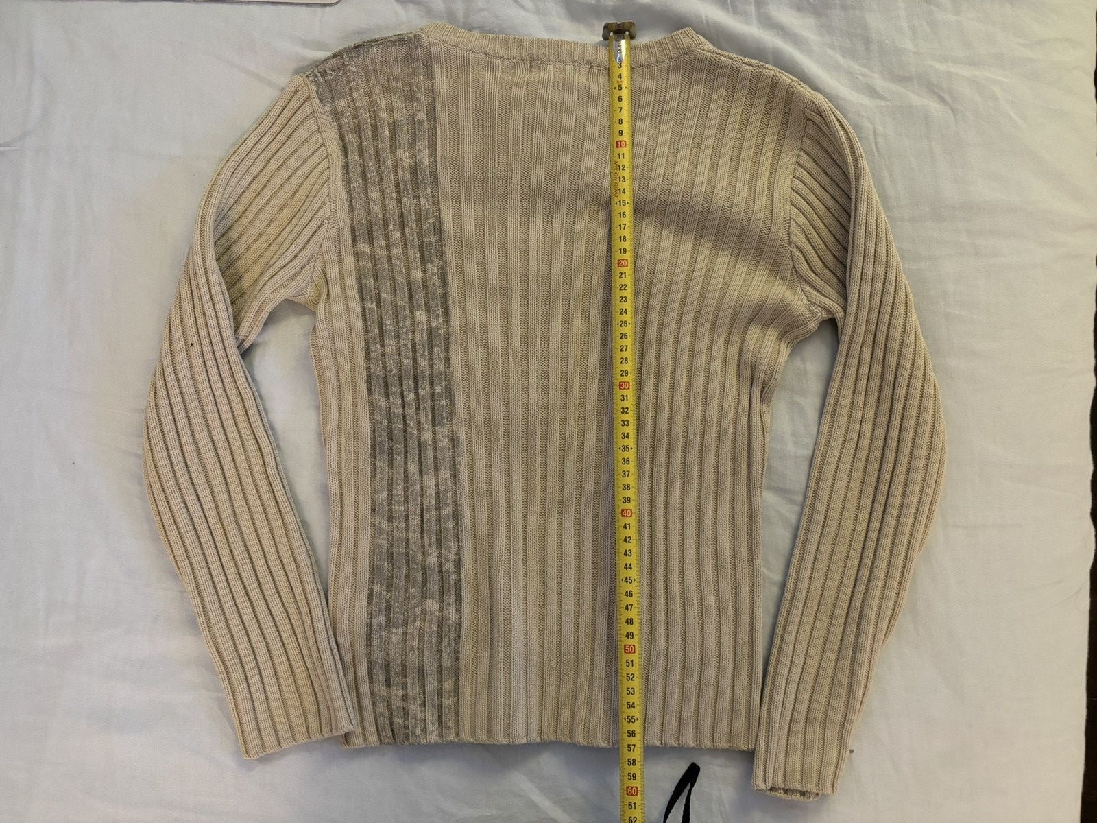 Japanese Brand × Vintage vintage cream sweater gothic lettering Size US S / EU 44-46 / 1 - 5 Thumbnail