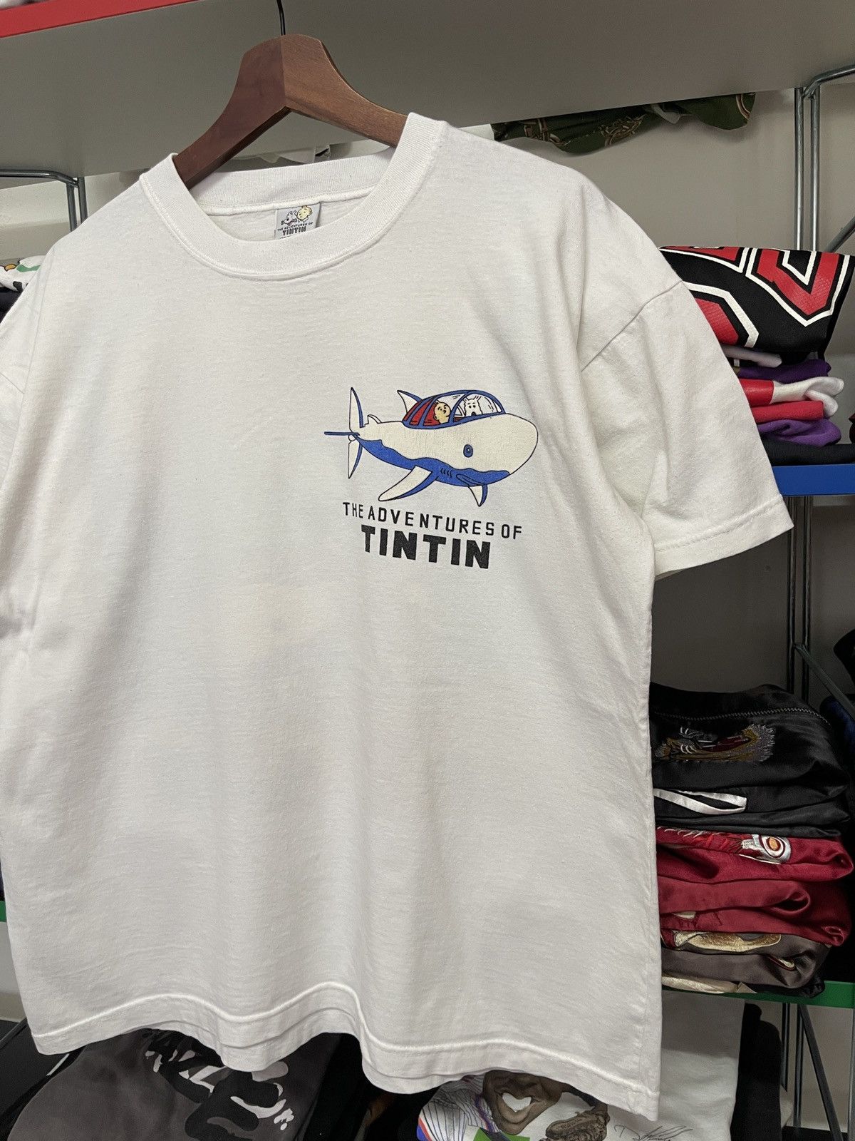 Vintage Vintage 90s The Adventure of Tintin Red Rackham Treasure Tee Size US L / EU 52-54 / 3 - 7 Thumbnail