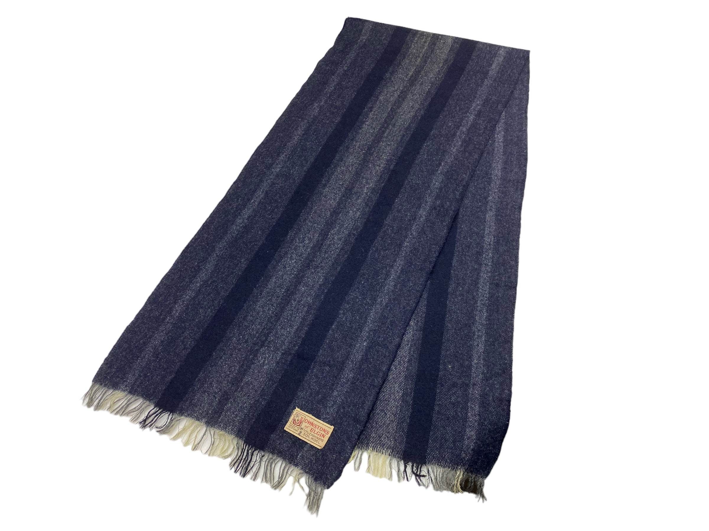Johnstons Of Elgin JohnstonVintage Daks London Wool Scarf -Striped England Made Size ONE SIZE - 2 Thumbnail