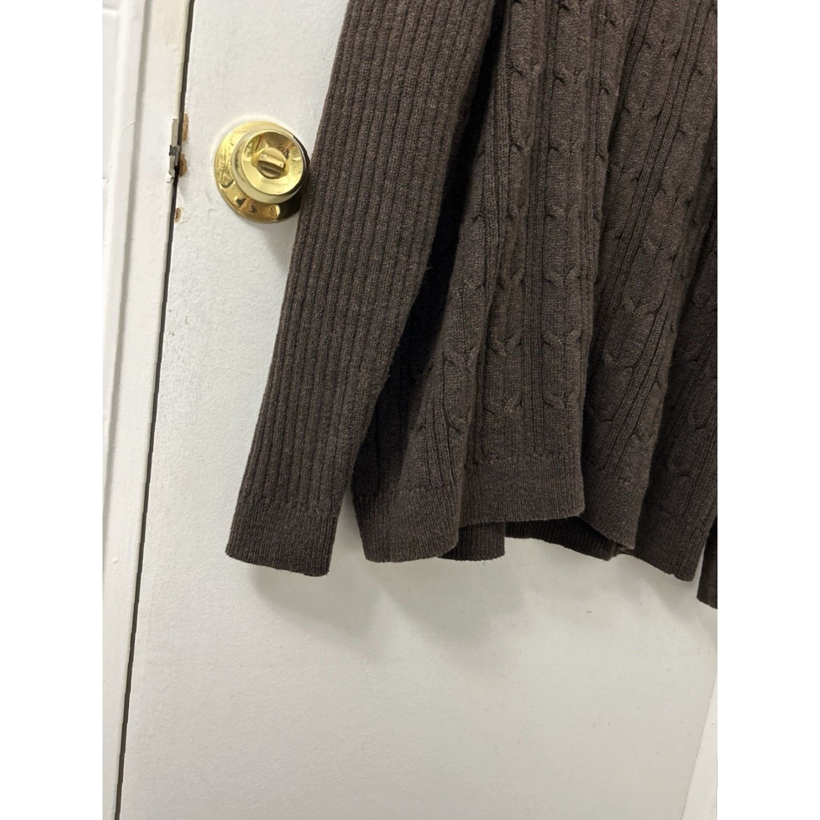Tommy Bahama Tommy Bahama 1/4 Zip Mens XL Brown Cable-Knit Pullover Sweater Long Sleeve Size US XL / EU 56 / 4 - 7 Thumbnail