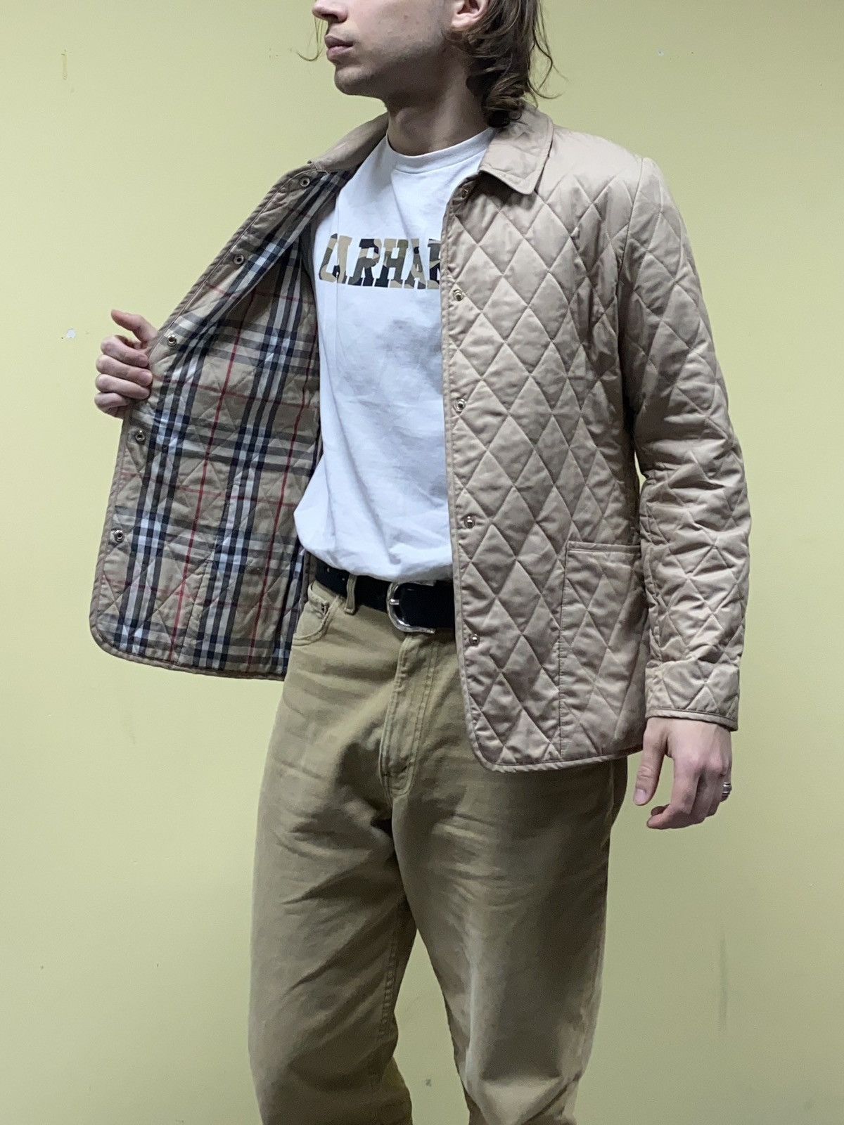 Burberry Burberry vintage quilted blue check navy jacket buttons Size US S / EU 44-46 / 1 - 1 Thumbnail