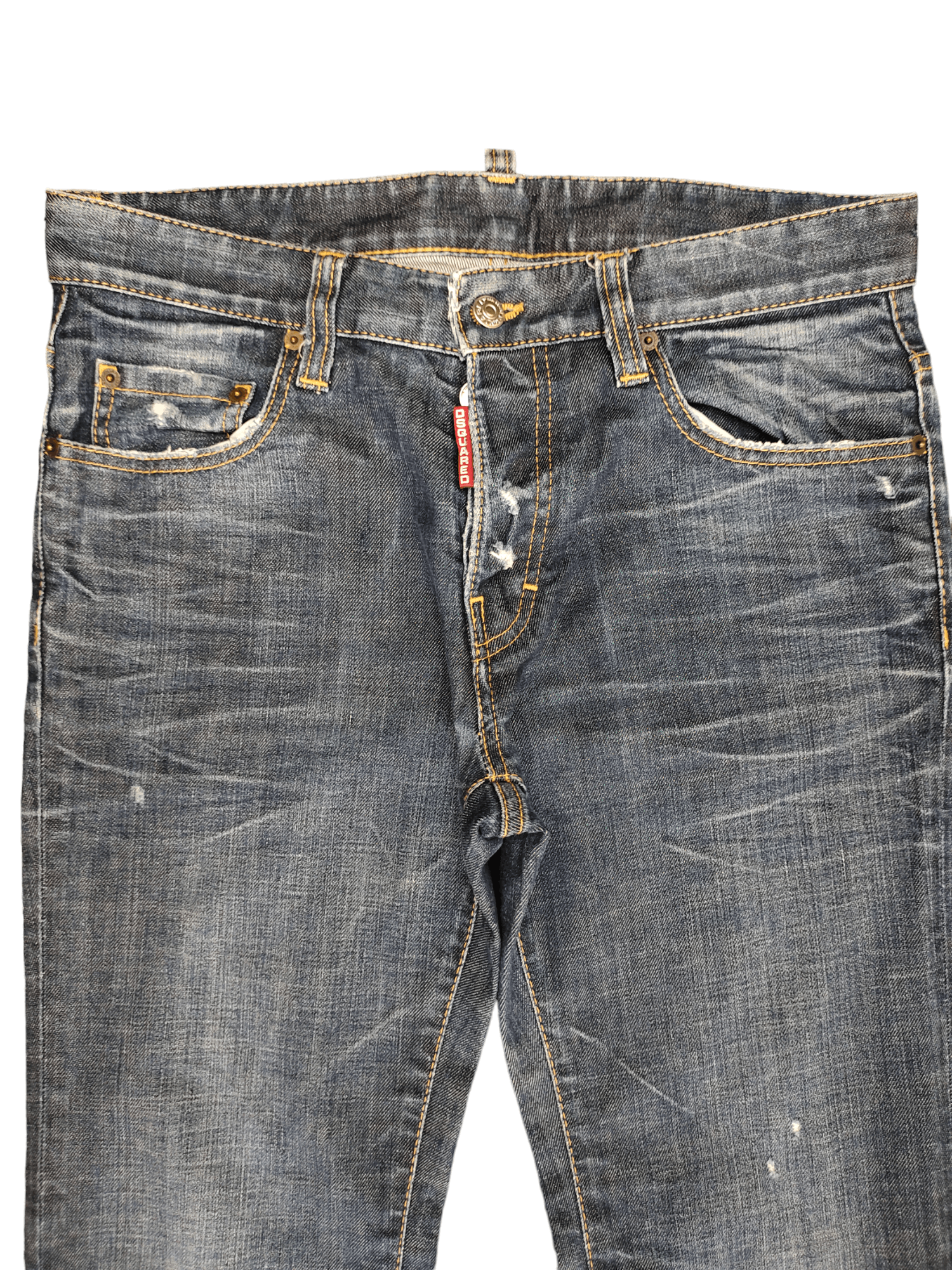 Dsquared2 Vintage Dsquared Ripped Clawmark Denim Cropped Jeans Size US 32 / EU 48 - 2 Thumbnail