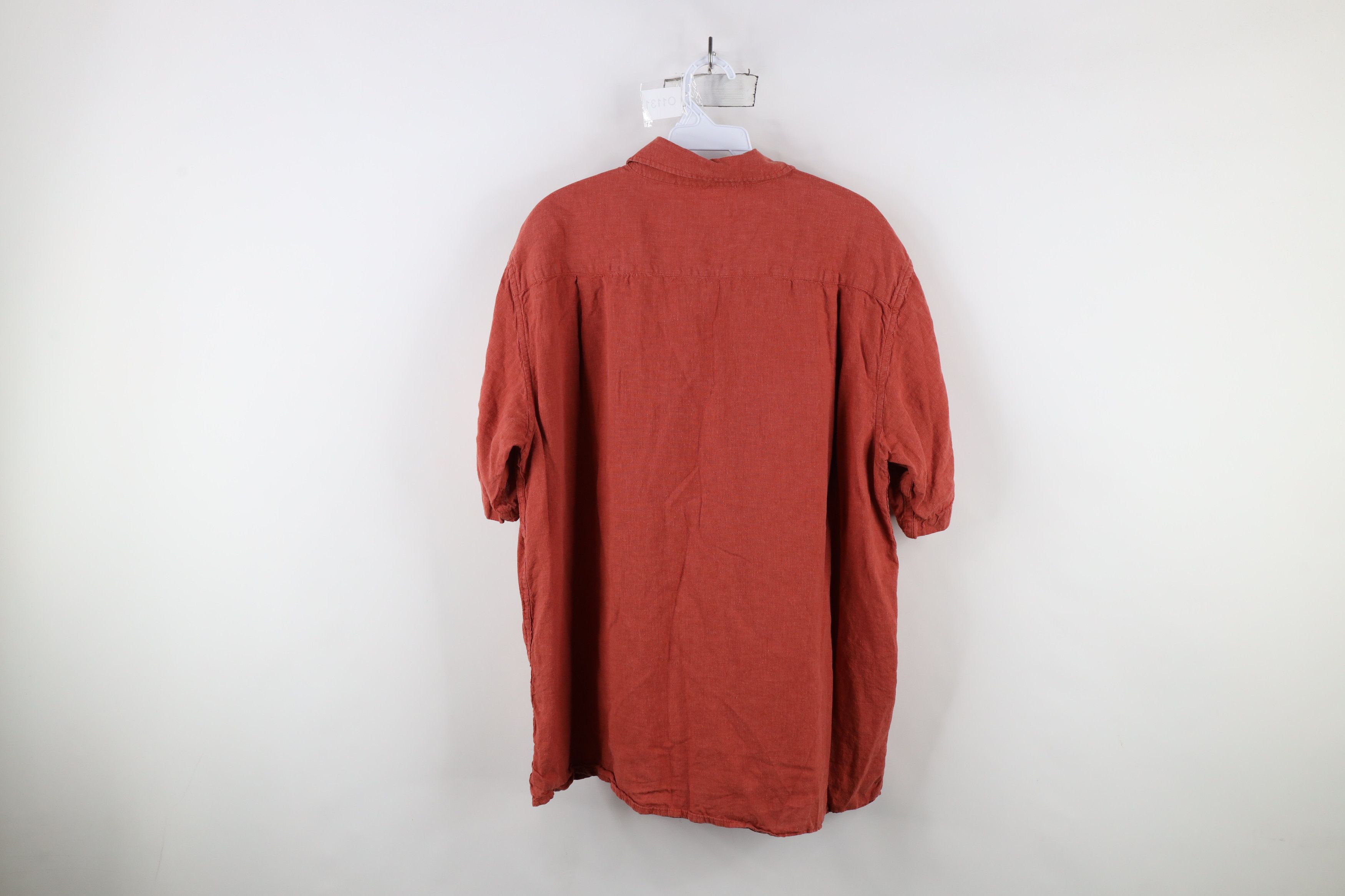 Orvis × Vintage Vintage Orvis Blend Short Sleeve Button Shirt Reddish Orange Size US L / EU 52-54 / 3 - 9 Thumbnail