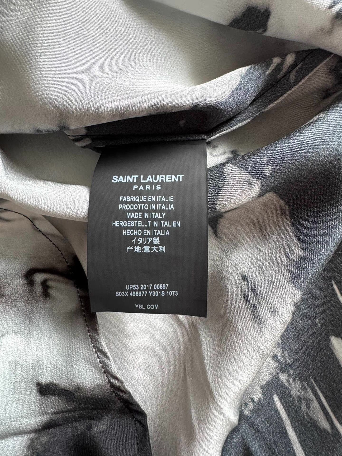 Saint Laurent Paris Saint Laurent men's gradient print shirt Ｑ23 Size US M / EU 48-50 / 2 - 2 Thumbnail