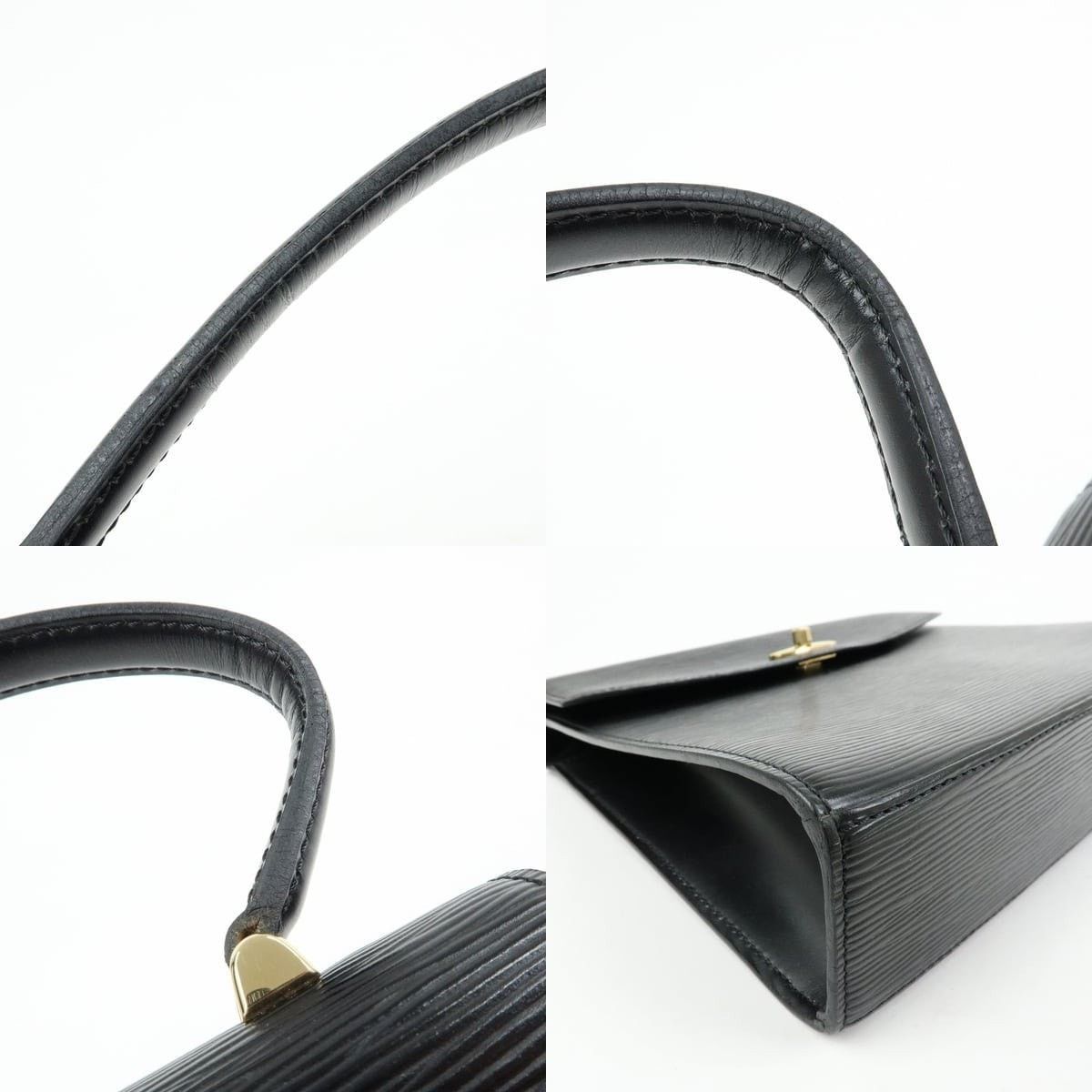 Louis Vuitton Louis Vuitton Epi Malesherbes Top Handle Bag Black Size ONE SIZE - 4 Thumbnail