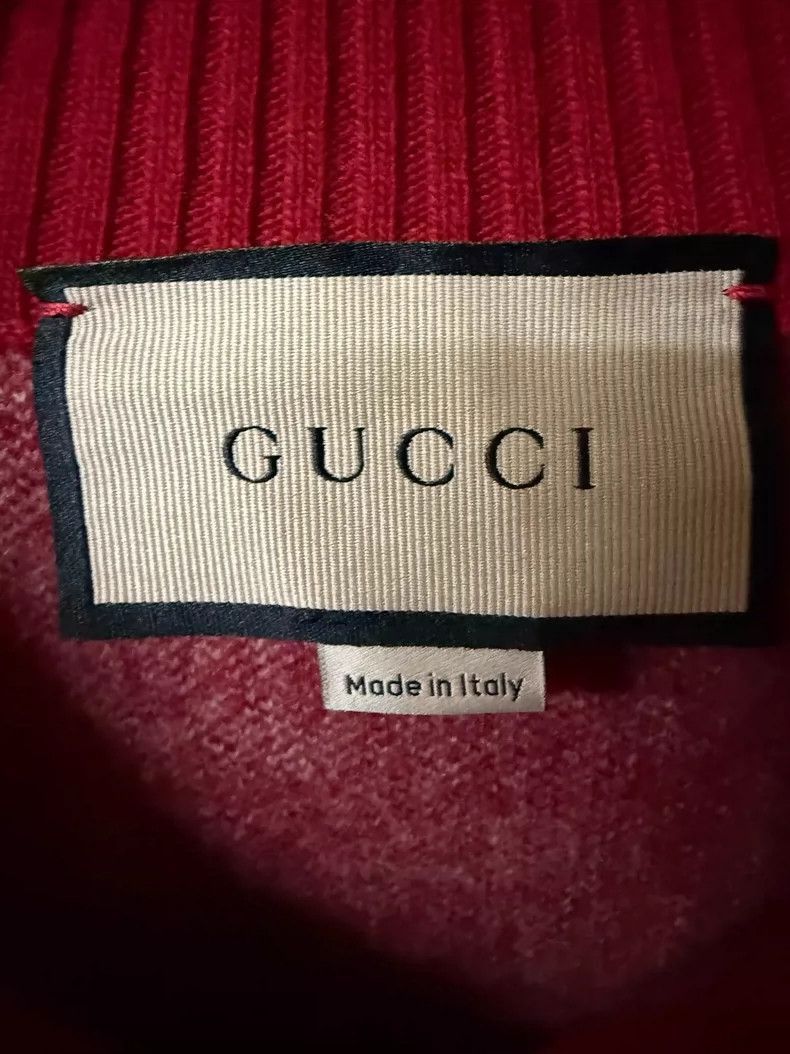Gucci Gucci Red Wool Logo Zip Jacket-2506 Size US M / EU 48-50 / 2 - 3 Thumbnail