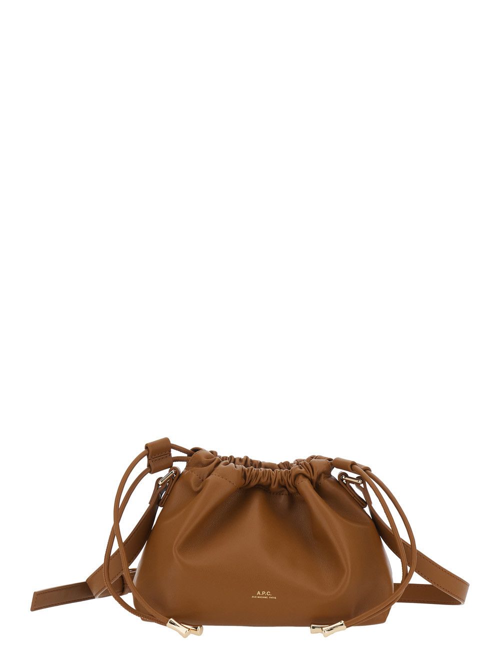 A.P.C. 'Ninon Mini' Brown Crossbody bag with Engraved Logo on the Front and Adjustable Strap in Ecoleather Woman Size ONE SIZE - 1 Thumbnail