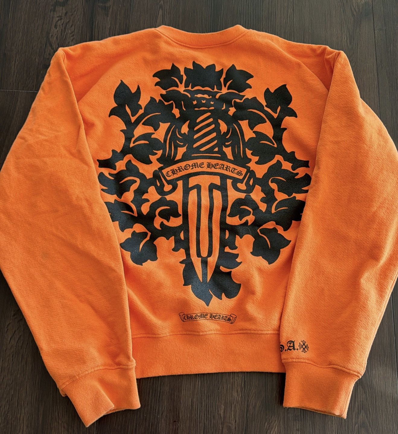 Chrome Hearts Chrome Hearts Orange Dagger Crewneck Size US M / EU 48-50 / 2 - 2 Thumbnail