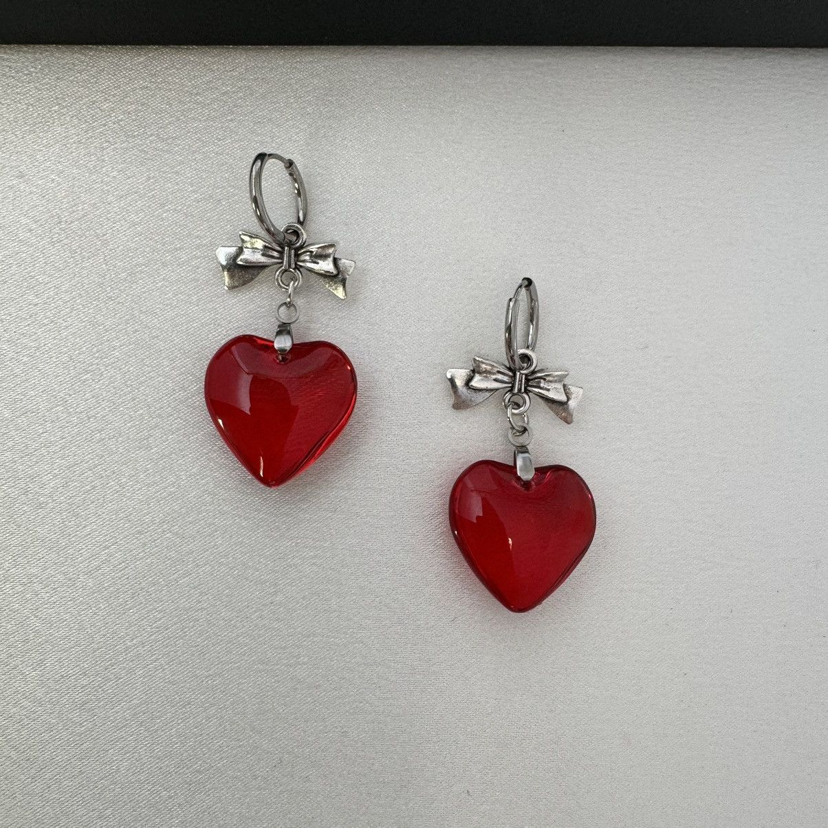 Other Love Heart Dangle Drop Earrings for Women Size ONE SIZE - 2 Thumbnail