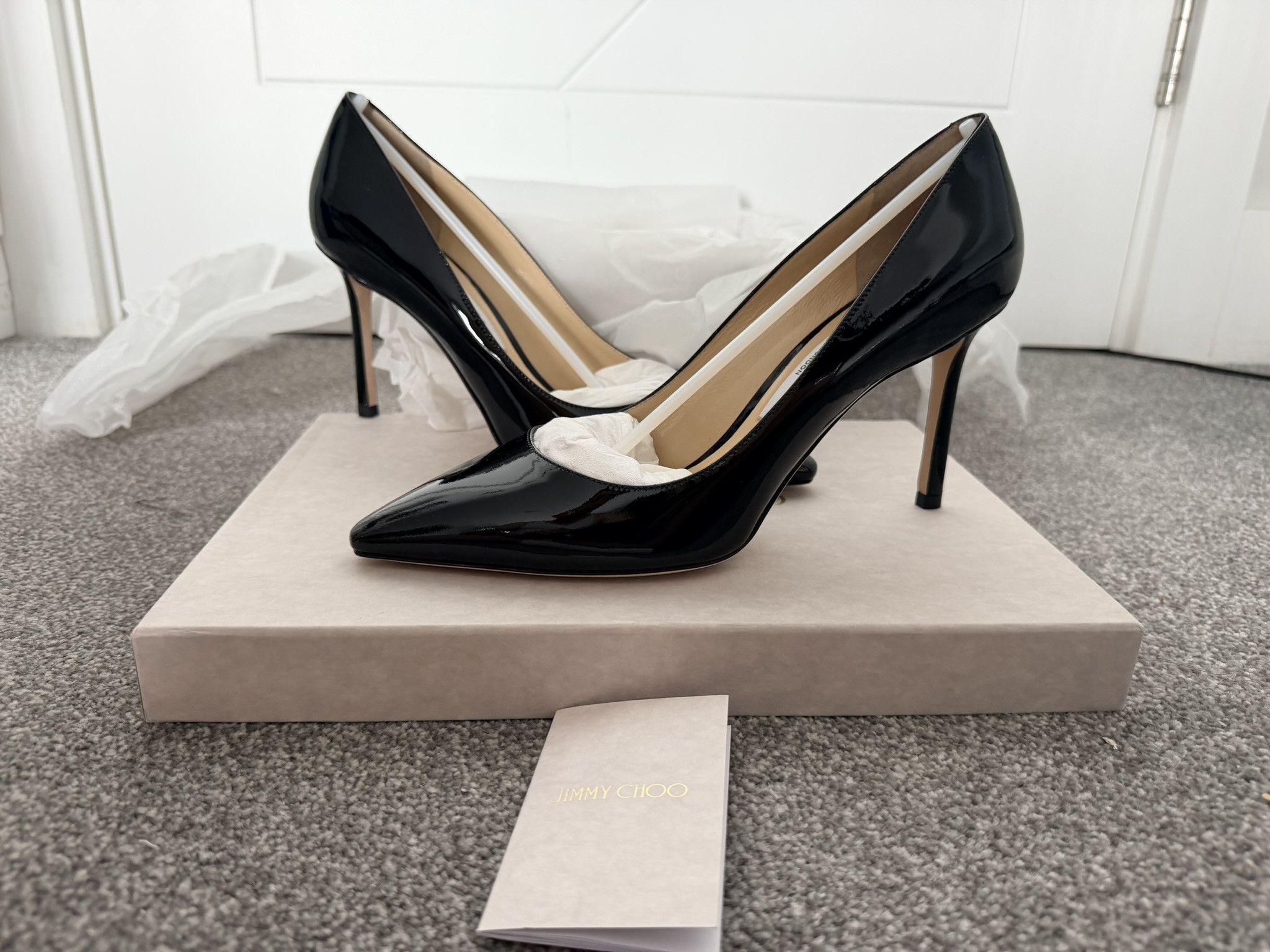 Jimmy Choo Jimmy Choo Romy 85 Black Size US 9 / IT 39 - 1 Thumbnail