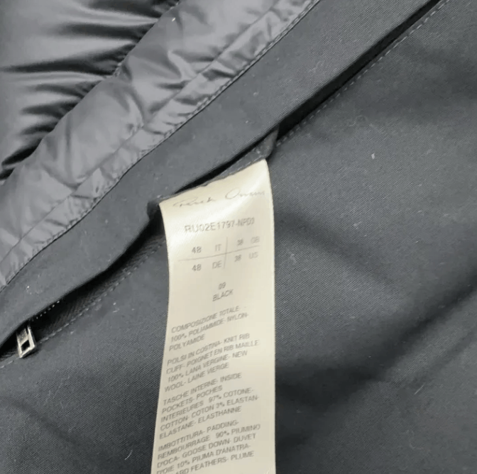Rick Owens Rick Owens Black Down Stand Collar Jacket Size US M / EU 48-50 / 2 - 7 Thumbnail