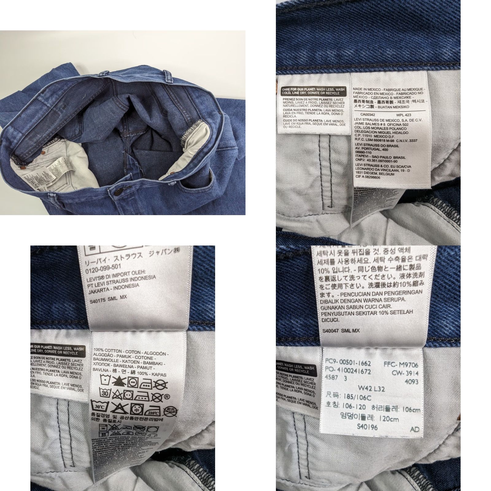 Levi's VINTAGE Levis 501xx Jeans Blue Denim Straight Button Fly Mens 40x30 Inseam 30 Solid Denim Medium Wash Levi's 501 XX Logo Jeans Mens New title Size US 40 / EU 56 - 9 Thumbnail