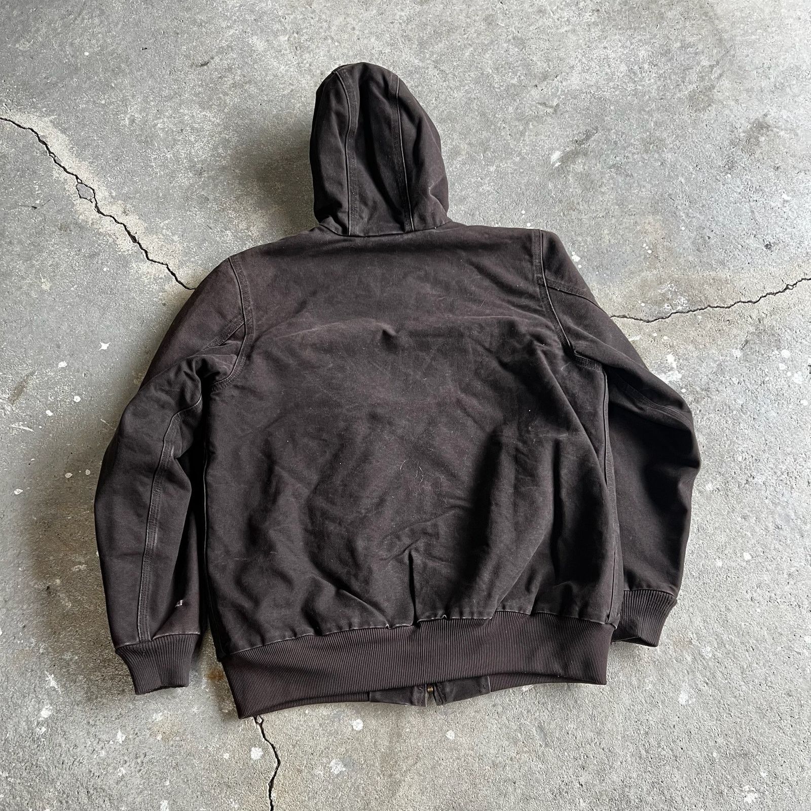 Carhartt × Vintage Carhartt WJ130 DKB WOMENS brown hooded work wear jacket Size US L / EU 52-54 / 3 - 5 Thumbnail