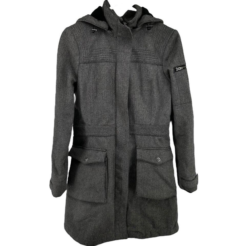 Roots Roots Wool Jacket Herringbone Waterproof Mid Hood Full Zip M Size M / US 6-8 / IT 42-44 - 2 Thumbnail