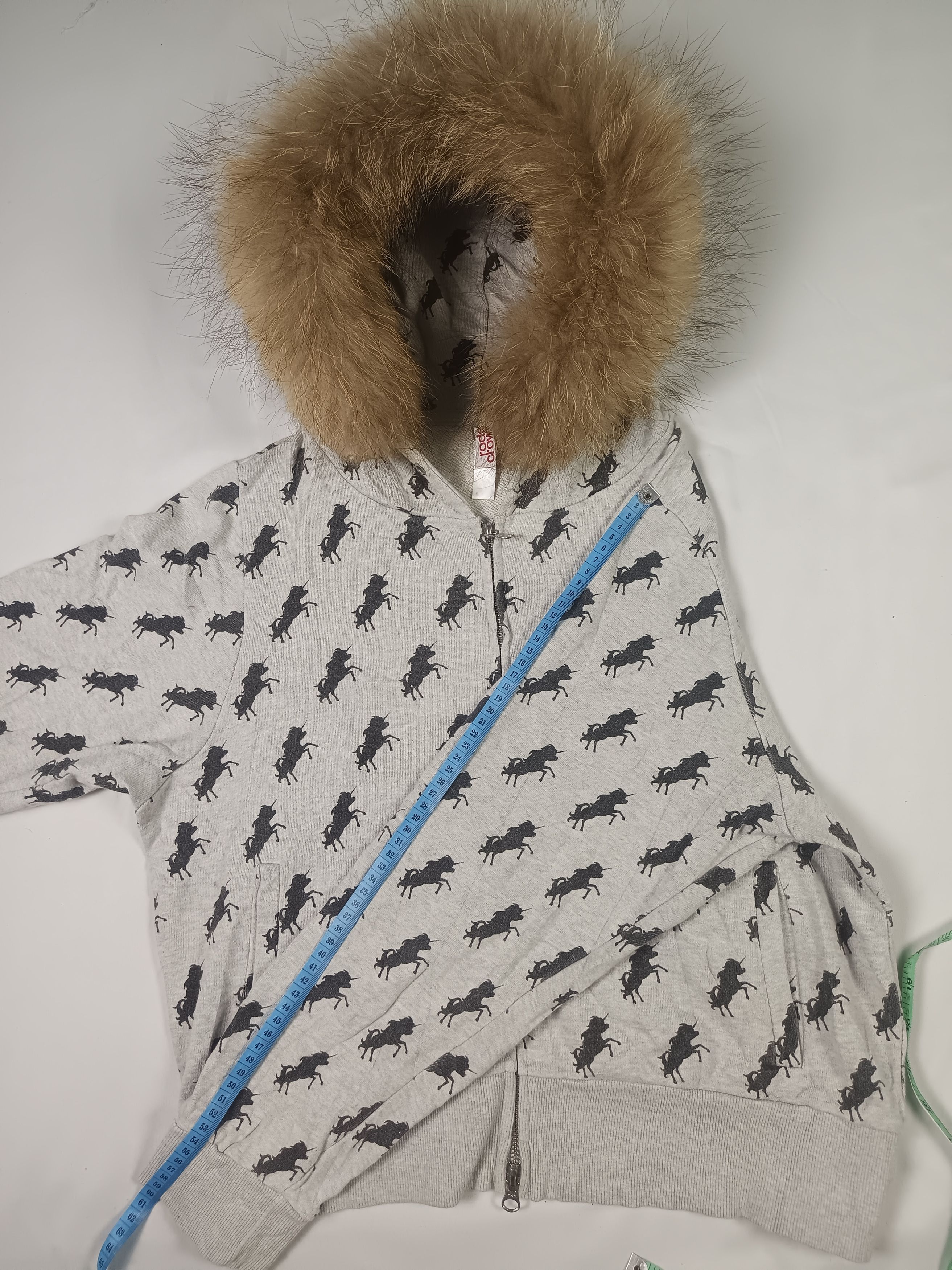 Japanese Brand Rodeo Crowns Fur Zip Hoodie Long Sleeve Size US L / EU 52-54 / 3 - 9 Thumbnail