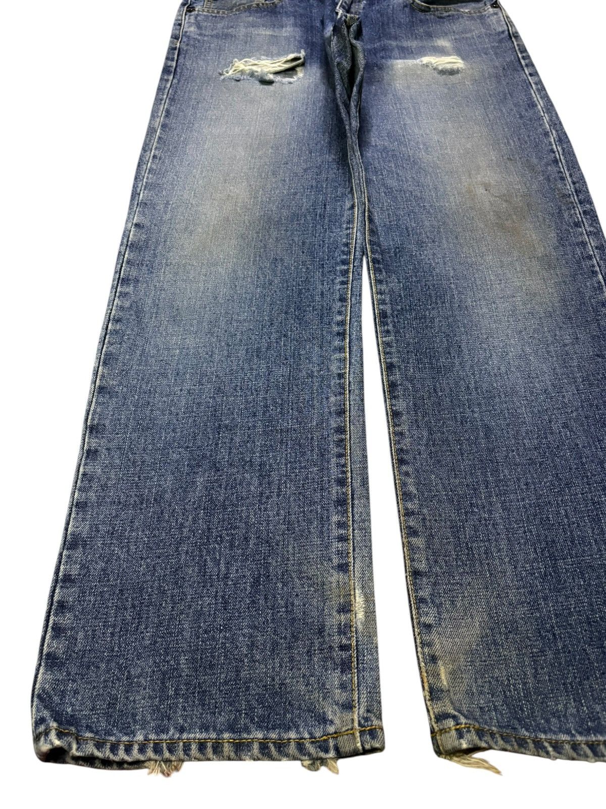 Japanese Brand Vintage Japanese Brand Mud Wash Distressed Loose Jeans Size US 33 - 6 Thumbnail