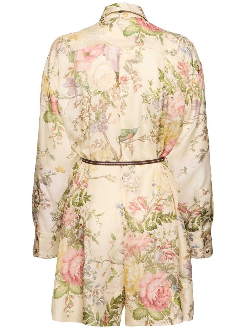 Zimmermann oc11z0525 Waverly Silk Printed Shirt Jumpsuit in Multicolor Size 26" / US 2 / IT 38 - 5 Thumbnail