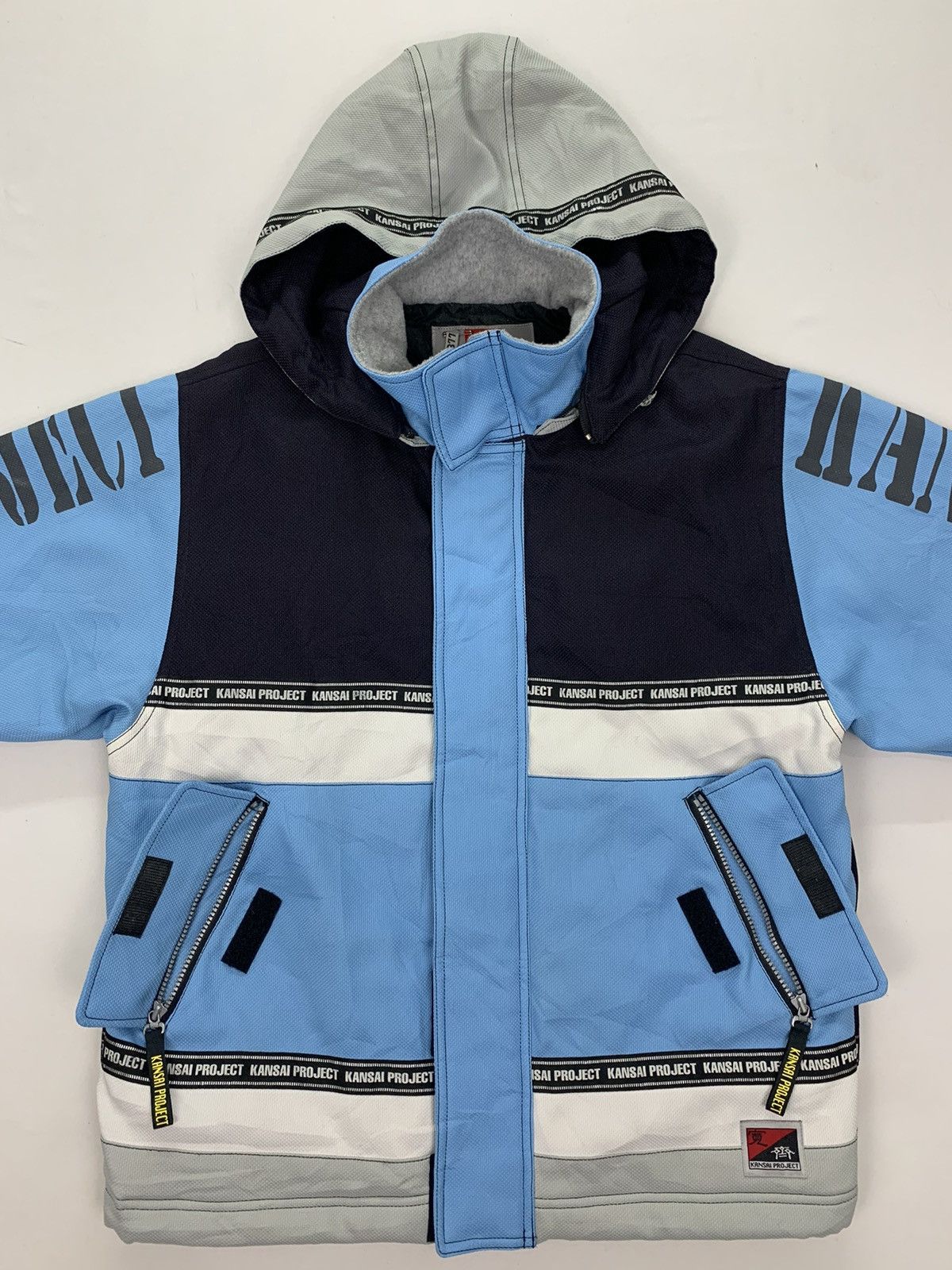 Japanese Brand × Kansai Yamamoto Rare!! Vintage 90s Kansai Project Block Colour Bomber Jacket Size US M / EU 48-50 / 2 - 3 Thumbnail