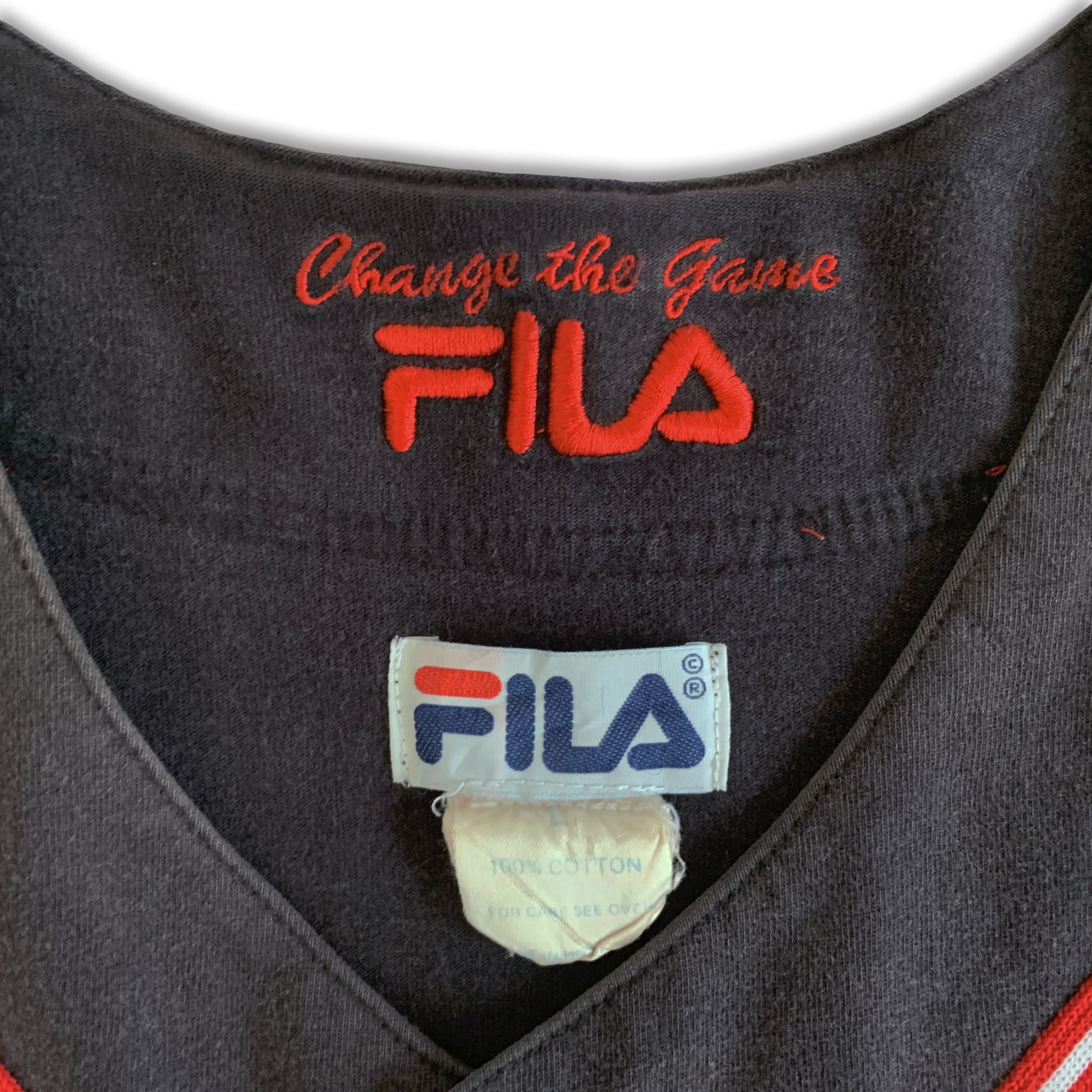 Fila RARE Vintage 90s FILA Baseball Jersey 2pac Tupac B-Ball Size US L / EU 52-54 / 3 - 8 Thumbnail