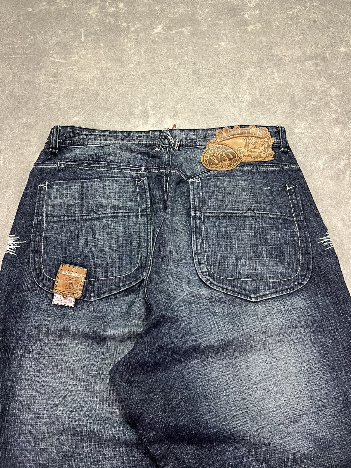 Akademiks 2000s Y2K Akademiks Washed Mega Baggy Denim Jeans 38 Size US 38 / EU 54 - 14 Thumbnail