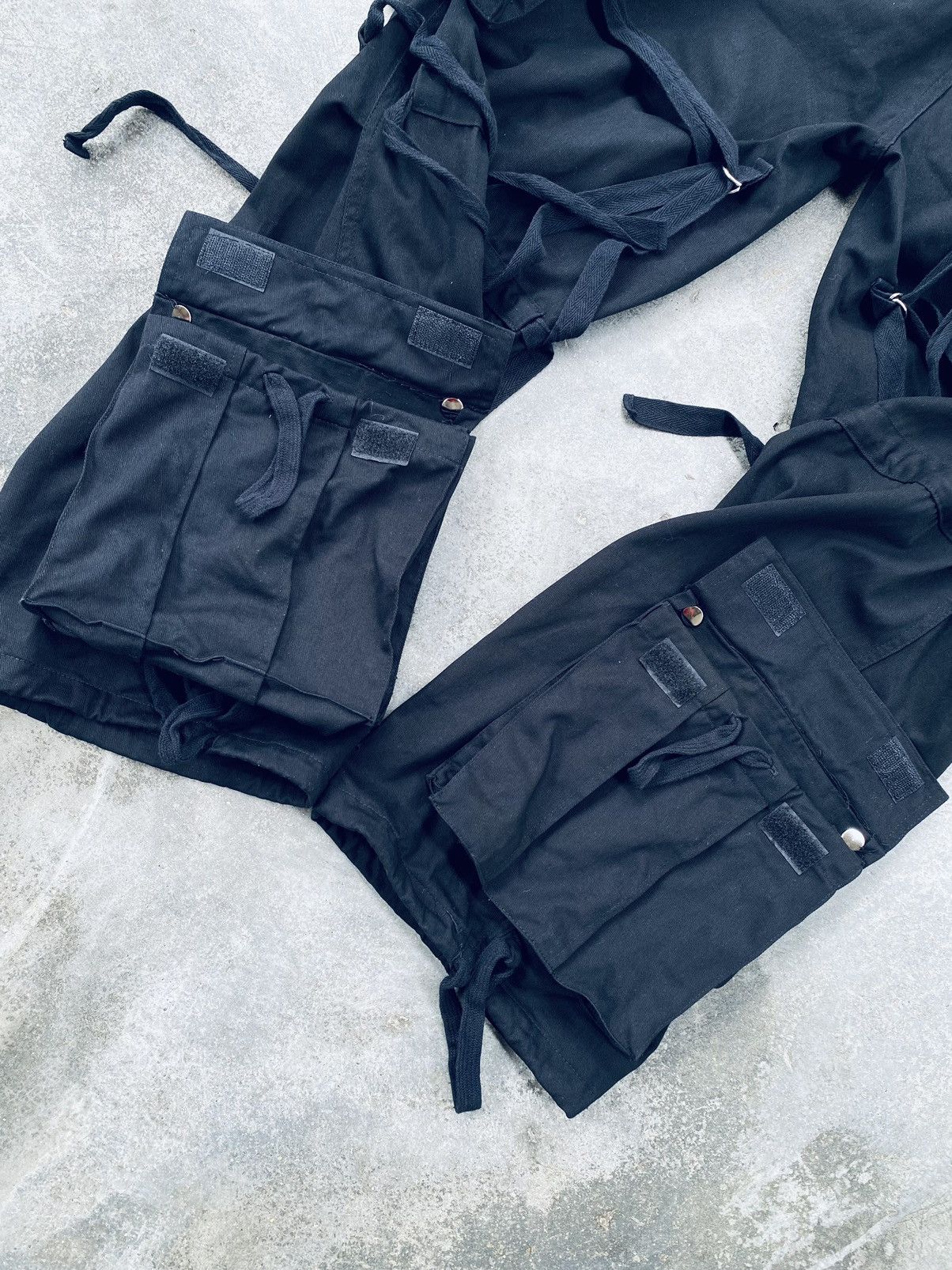 Japanese Brand Vintage Black Barcara Bondage Cargo Pants Size US 34 / EU 50 - 15 Thumbnail