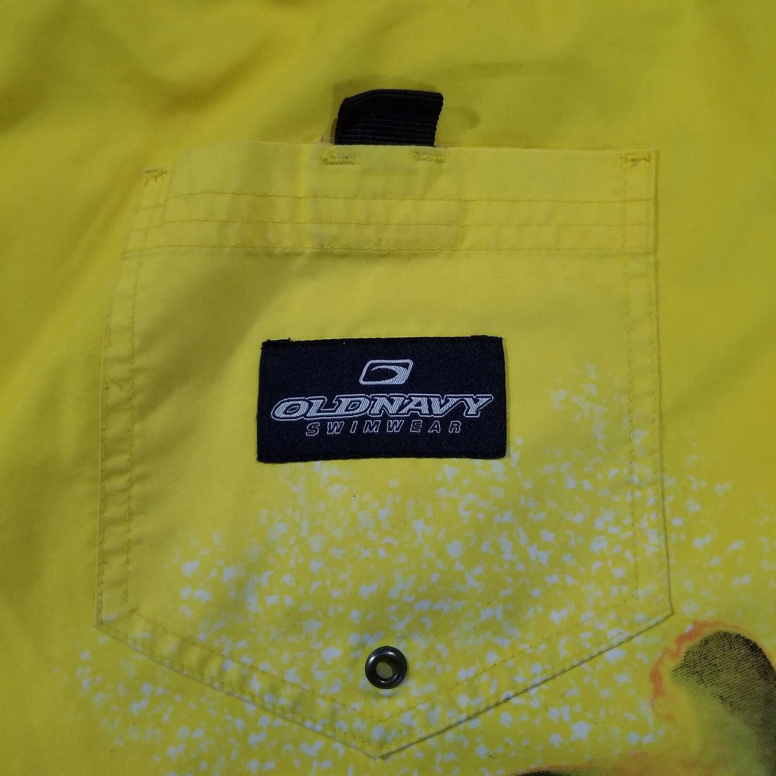 Old Navy Old School Navy Yellow Surfer Swim Shorts Large Size US 34 / EU 50 - 5 Thumbnail