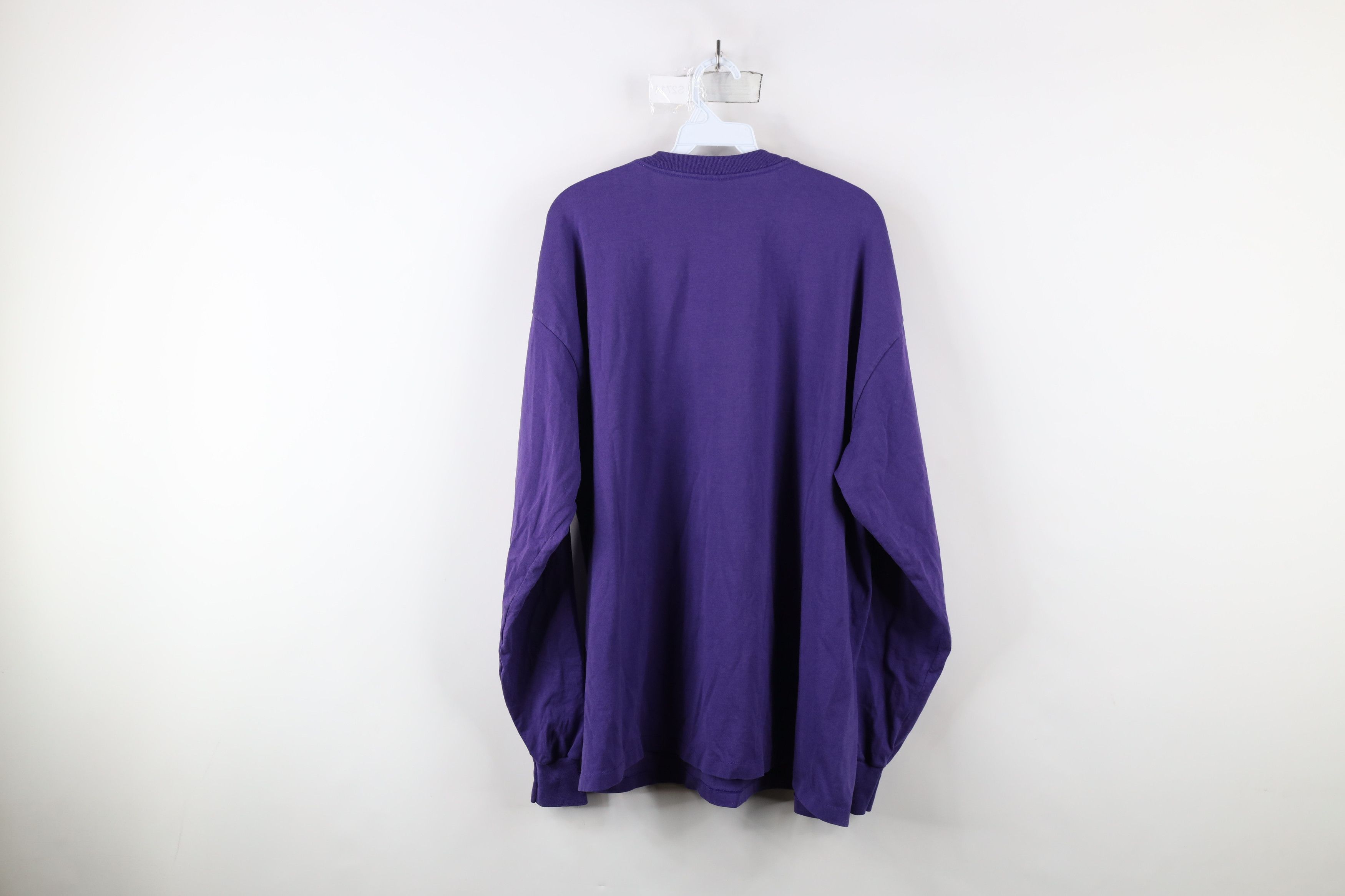 Vintage Vintage 90s Streetwear Blank Long Sleeve T-Shirt Purple Size US XXL / EU 58 / 5 - 9 Thumbnail