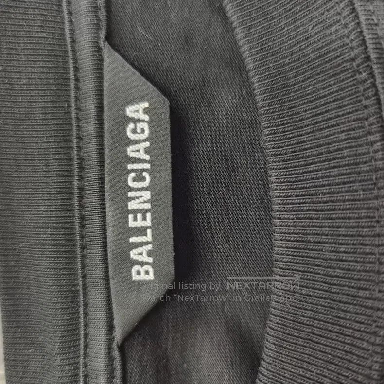 Balenciaga Balenciaga Black and white small logo short-sleeve T-shirt Size US L / EU 52-54 / 3 - 3 Thumbnail