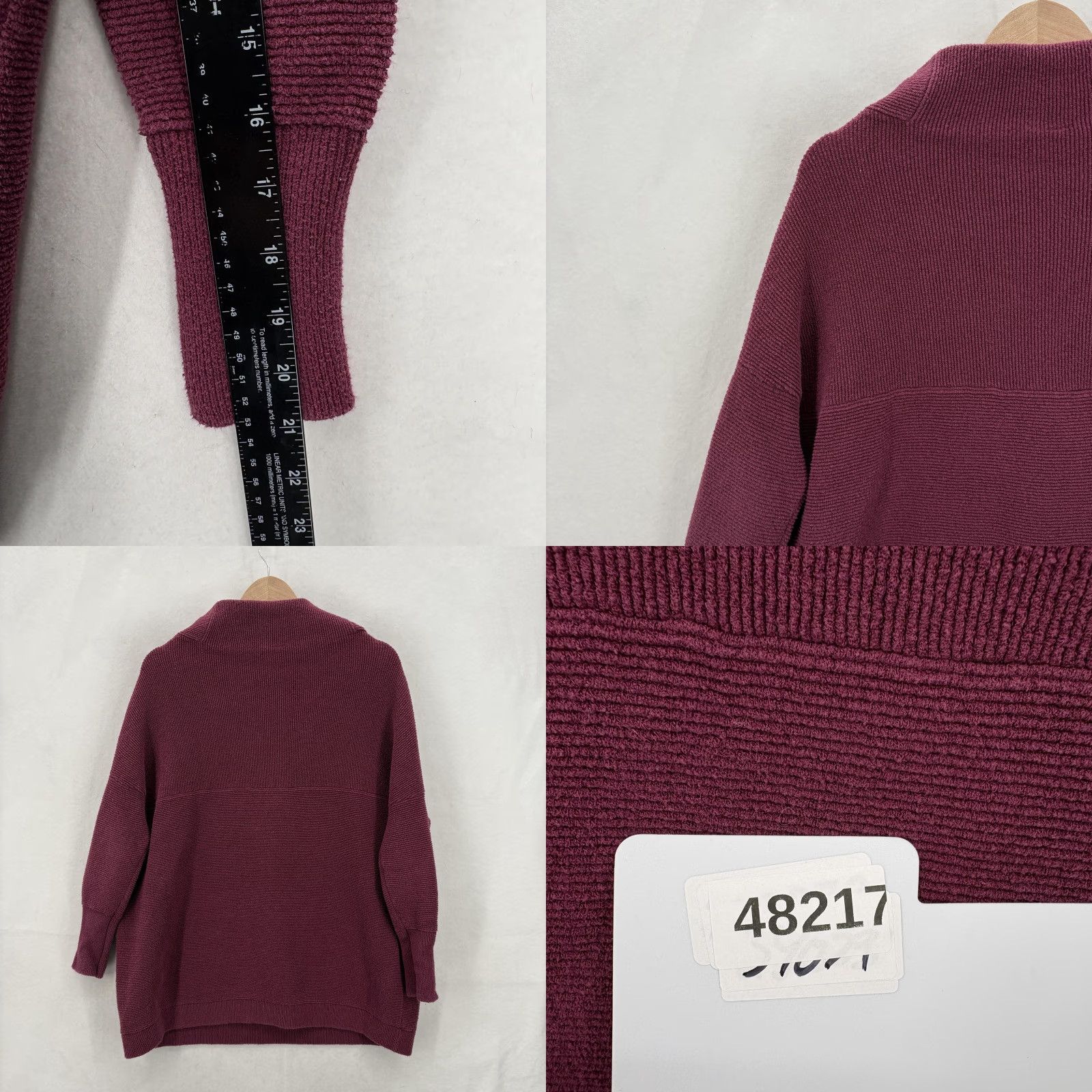 Free People Free People Sweater Womens XS Purple Cowl Neck Ribbed Knit Pullover Relaxed Size XS / US 0-2 / IT 36-38 - 8 Thumbnail