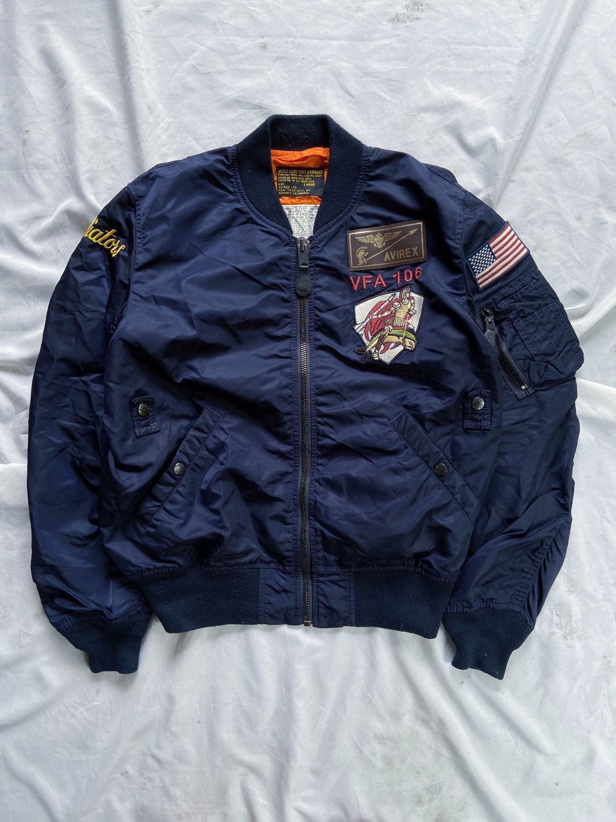 Avirex VINTAGE AVIREX GLADIATORS VFA 106 USN FLIGHT BOMBERS Size US S / EU 44-46 / 1 - 1 Thumbnail