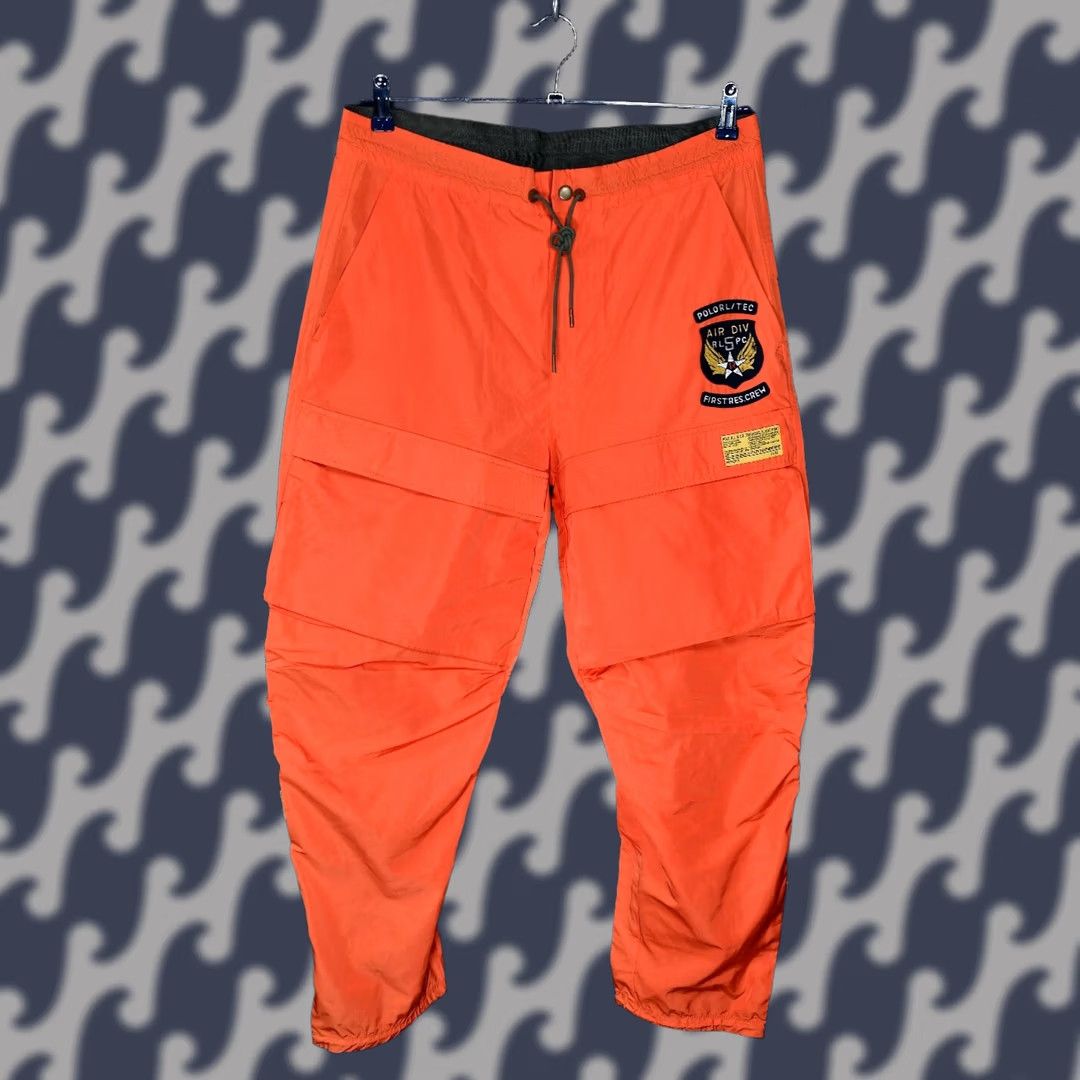 Polo Ralph Lauren Polo Ralph Lauren Flight Cargo Pants Orange M Men Casual Nylon Polyester Front Rise Cargo Pocket Inseam 27.56in (70cm) 40.55in Length Size US M / EU 48-50 / 2 - 1 Thumbnail