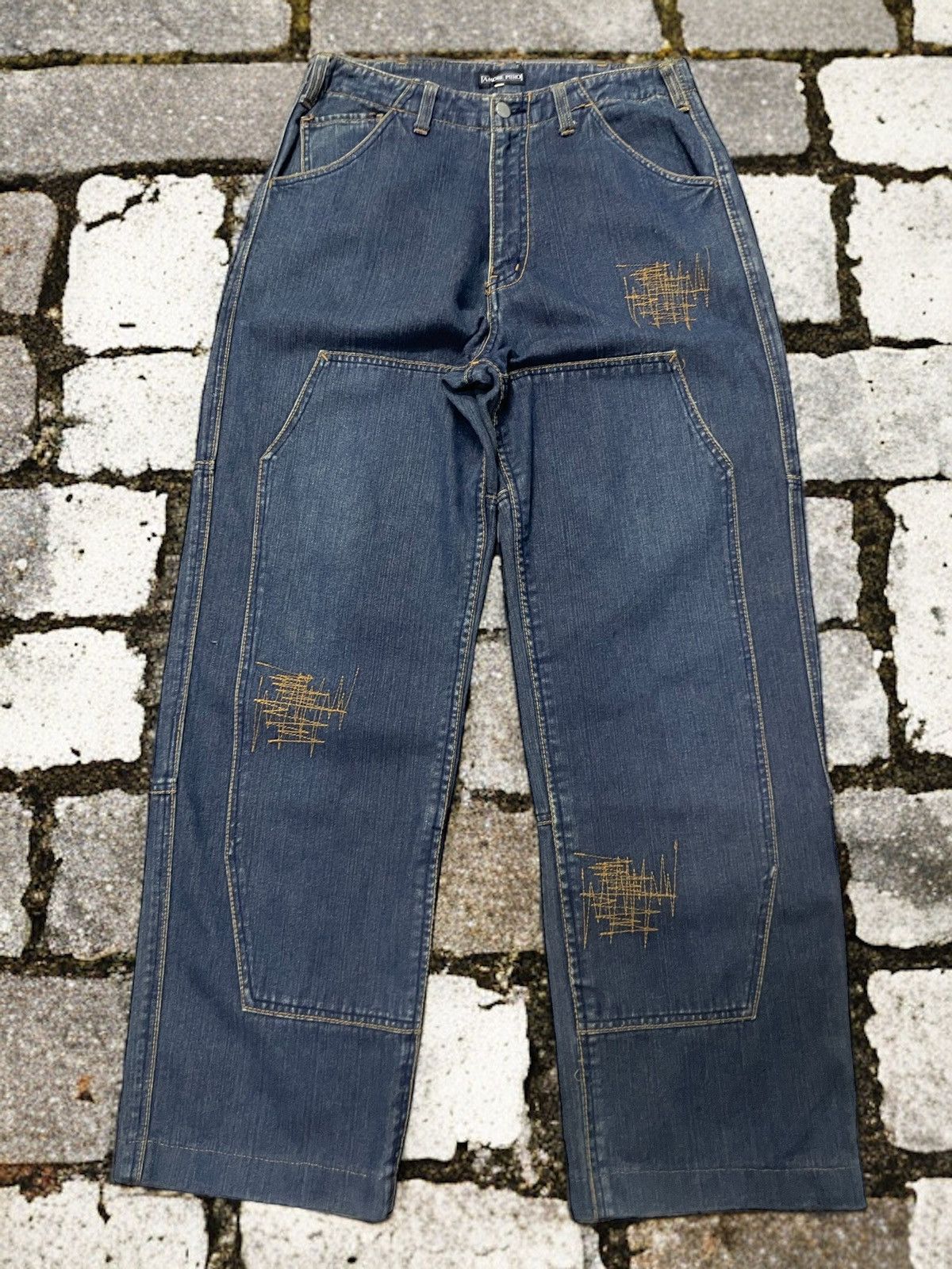 JNCO × Wu-Tang Clan Amore Puro Japan Double Knee Massive Baggy Craft Jeans Size US 30 / EU 46 - 1 Thumbnail