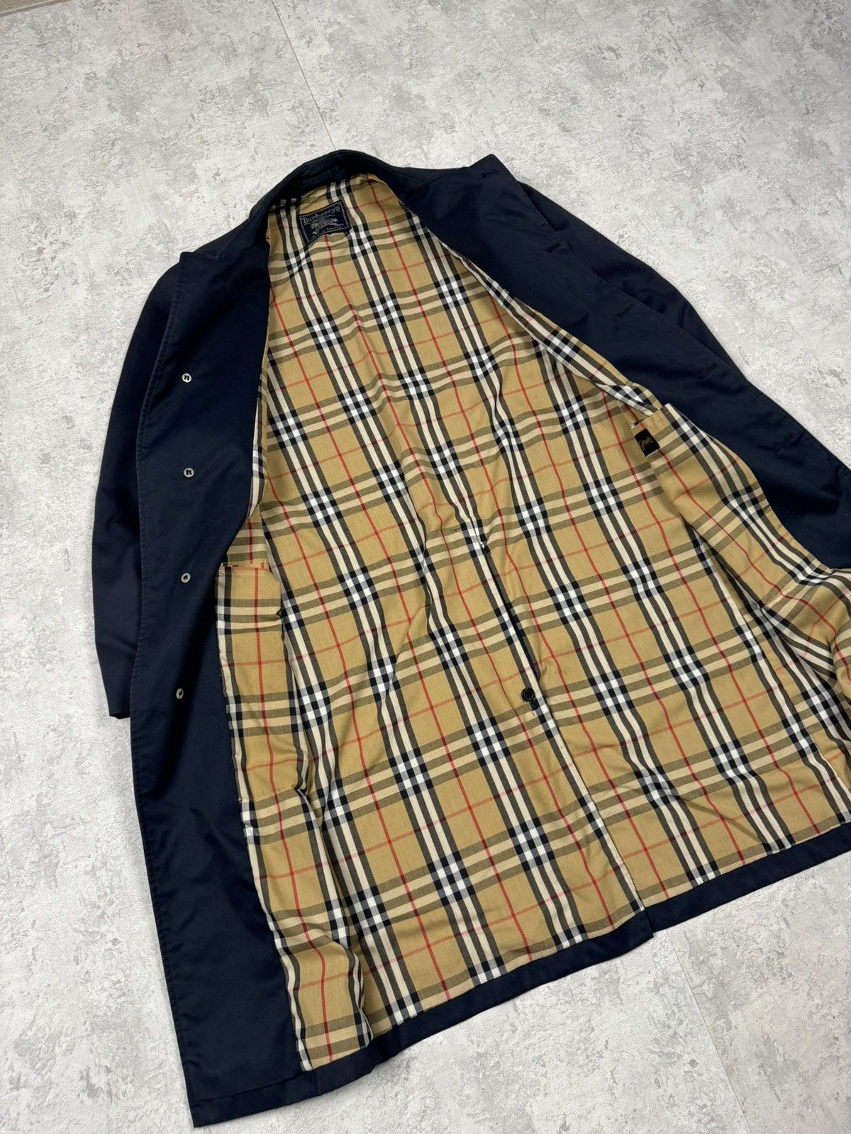 Burberry Vintage Burberry Trench Coat Dark Blue Jacket Size L-XL Size XL / US 12-14 / IT 48-50 - 5 Thumbnail