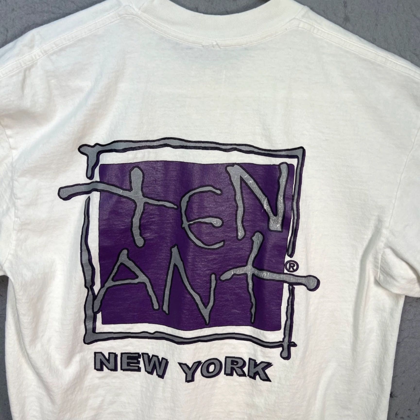 Vintage Tenant Mens White Graphic Tee T Shirt Cotton Size M Size US M / EU 48-50 / 2 - 7 Thumbnail