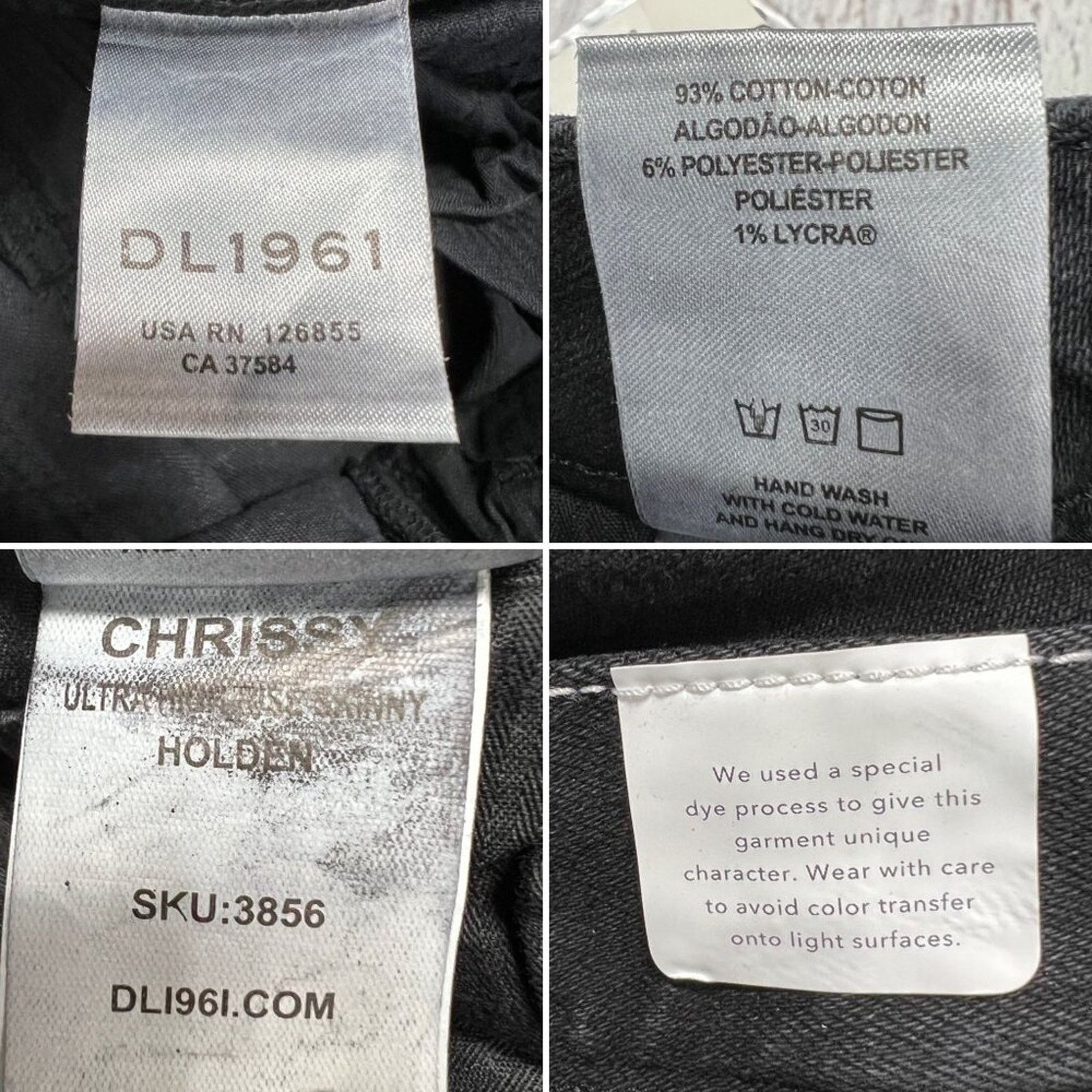 DL1961 DL1961 Chrissy Skinny Jeans Black Studded Size 26 Size 26" / US 2 / IT 38 - 6 Thumbnail