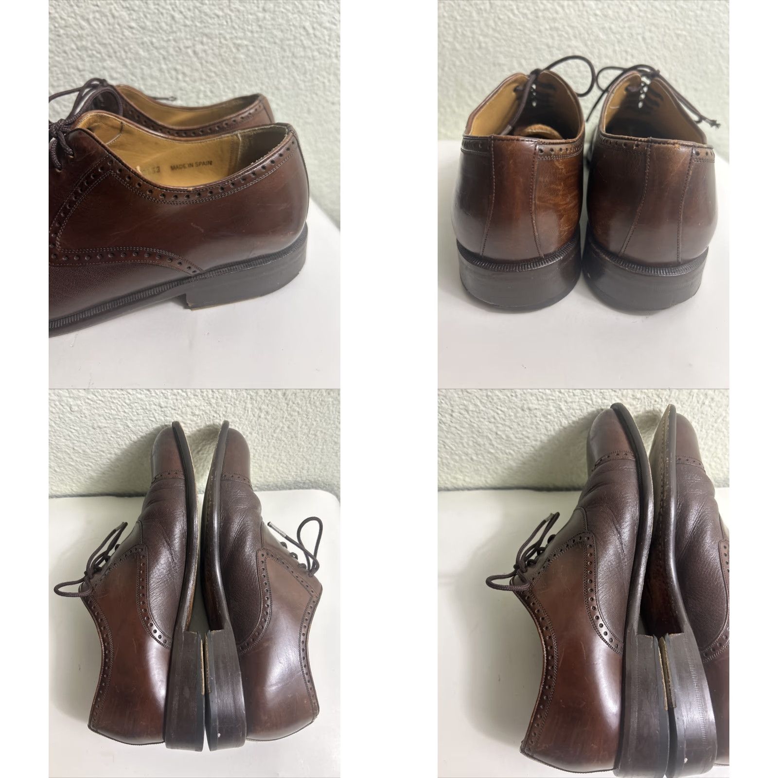 Mezlan MEZLAN Nicola Cap Toe Oxford Dress Shoes Mens 7.5 Brown Smooth & Pebbled Leather Shoes Size ONE SIZE - 10 Thumbnail