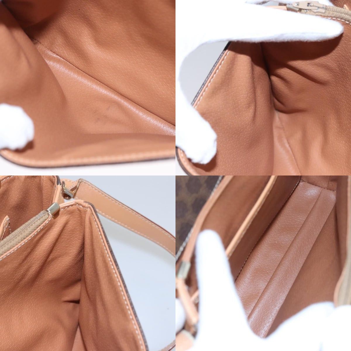 Celine CELINE Macadam Canvas Shoulder Bag Pvc Leather Brown Gold Size ONE SIZE - 12 Thumbnail