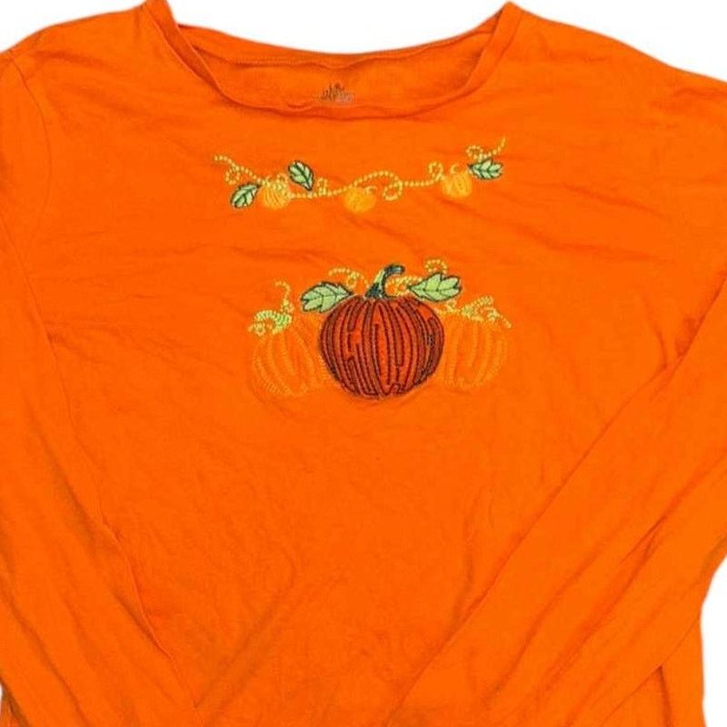 Other VINTAGE Y2K Halloween Shirt Embroidery Pumpkin Long Sleeve Size S / US 4 / IT 40 - 8 Thumbnail