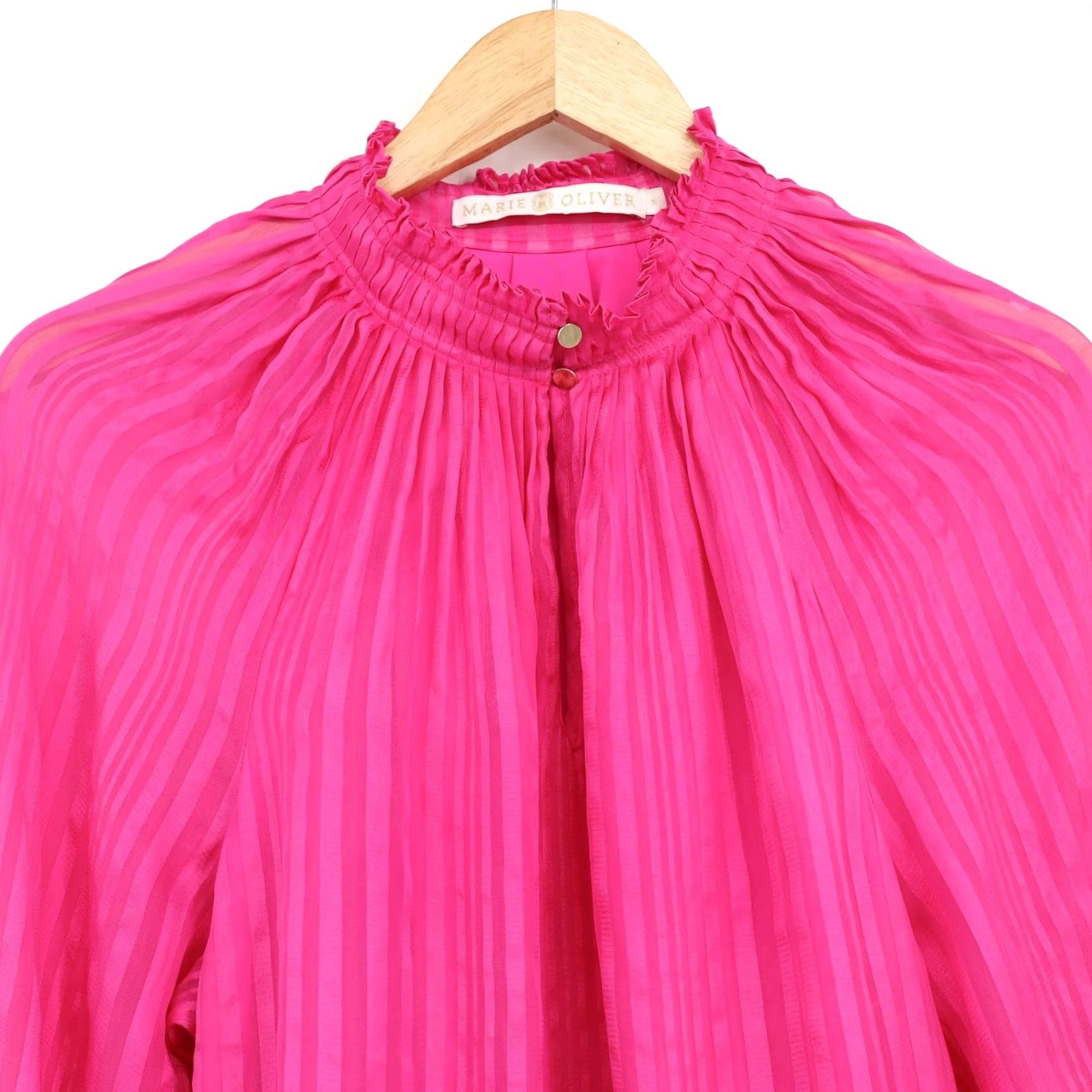Vintage Marie Oliver Dress Silk Short Mini V-Neck Pink 100% Silk Lined Casual Party/Cocktail Women's M Size M / US 6-8 / IT 42-44 - 4 Thumbnail