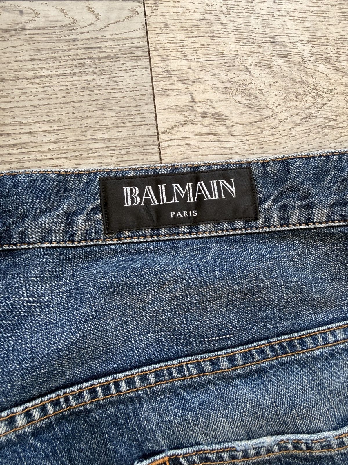 Balmain Decarnin era Classic Stack Japanese Denim Size US 36 / EU 52 - 4 Thumbnail