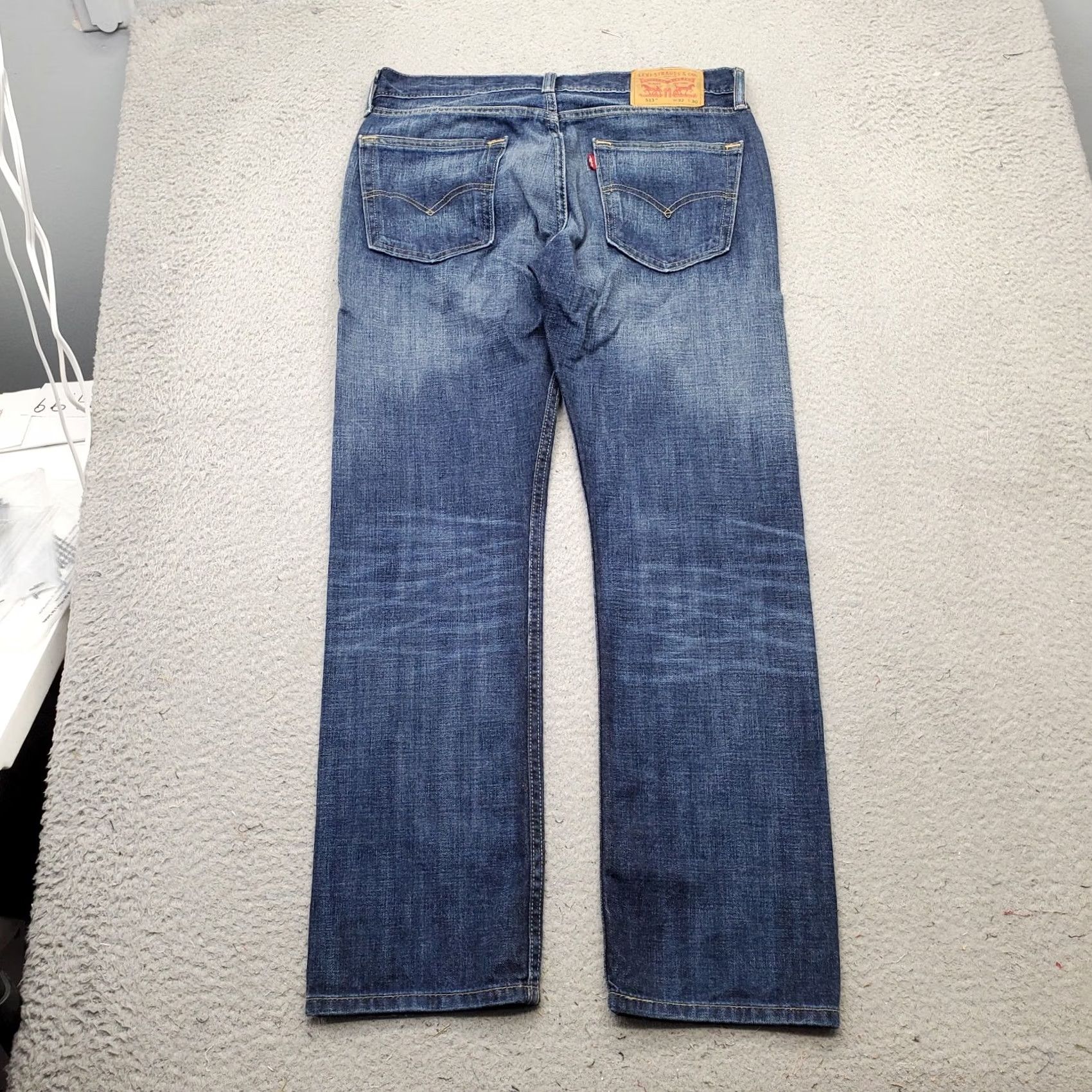 Levi's Levi's Mens 513 Jeans Jeans Shirt? 32x30 Blue Denim Faded Grunge Straight Leg Streetwear Size 32 Mens Size US 32 / EU 48 - 2 Thumbnail