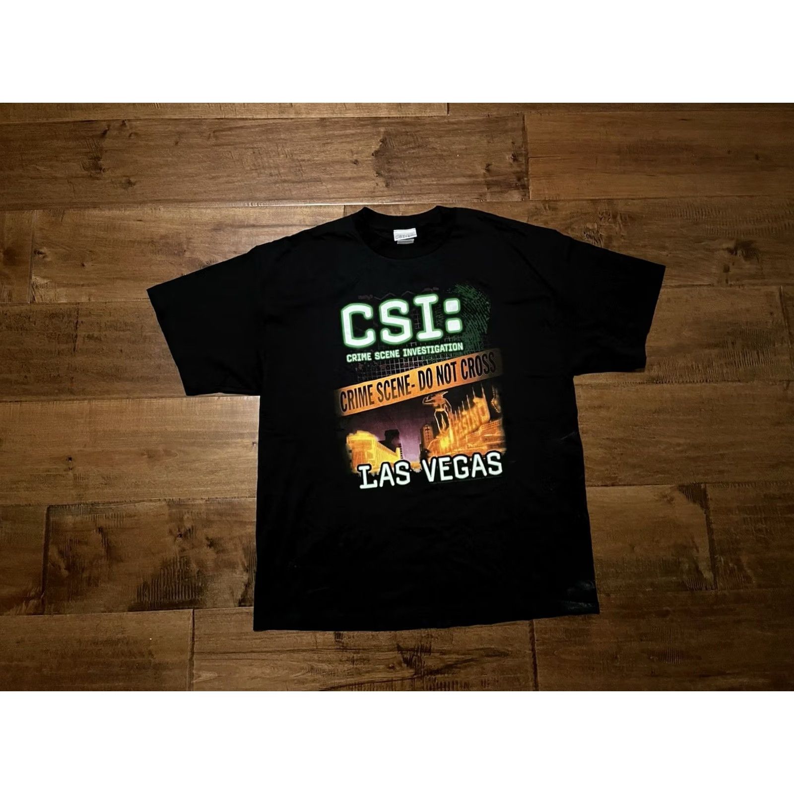Silas VINTAGE CSI Las Vegas Crime Scene Investigation TV Show T-Shirt - Adult XL Black Cotton Crew Neck Short Sleeve Mens Size US XL / EU 56 / 4 - 2 Thumbnail