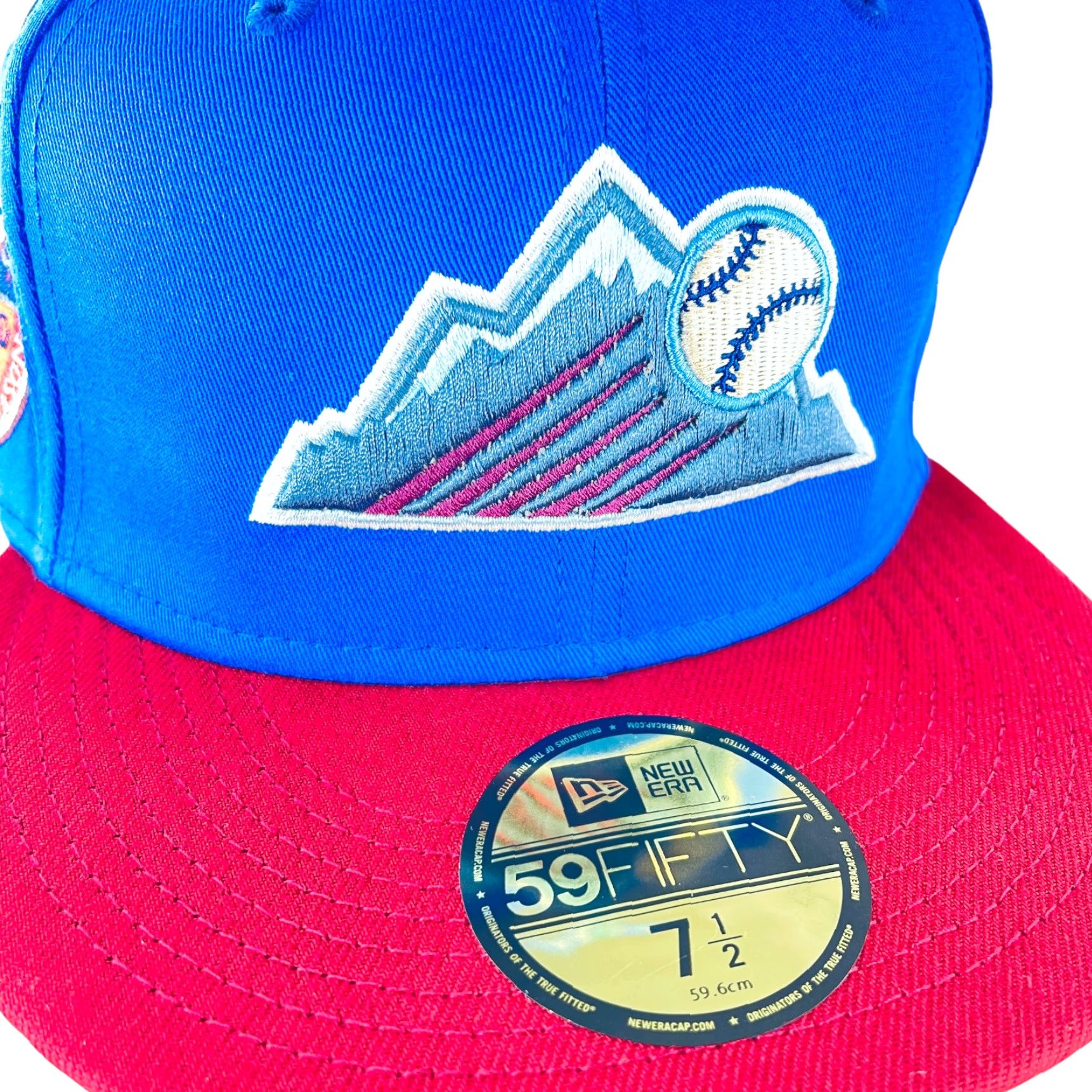 New Era New Era Rockies 59Fifty 10 Year Anniversary Patch Mens Size 7 1/2 Cap Blue Hat Baseball Cap Size ONE SIZE - 3 Thumbnail